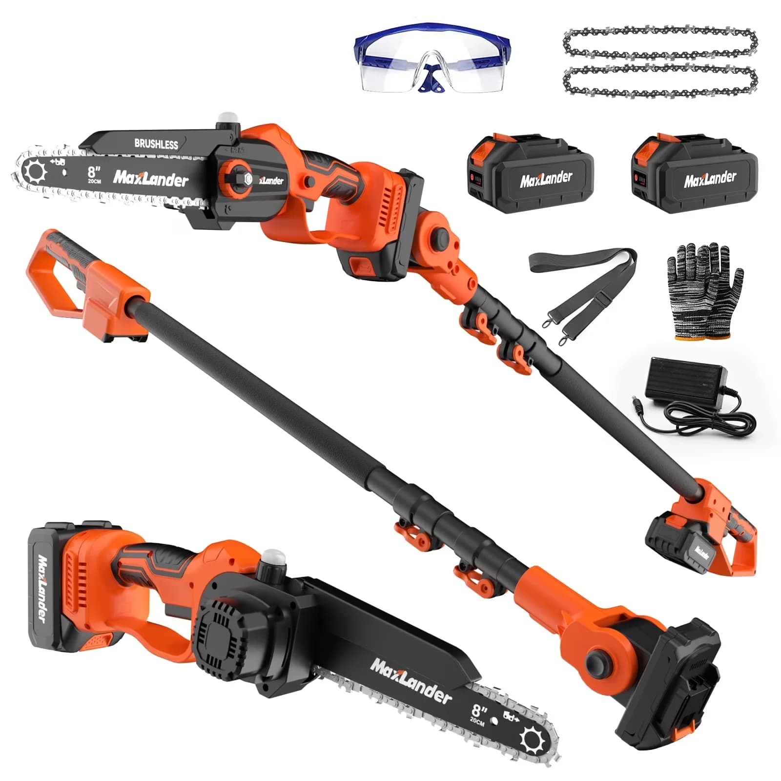 Efficient Pole Saw with Battery, 20V, Telescoping - Residential Grade Model FB4DB7