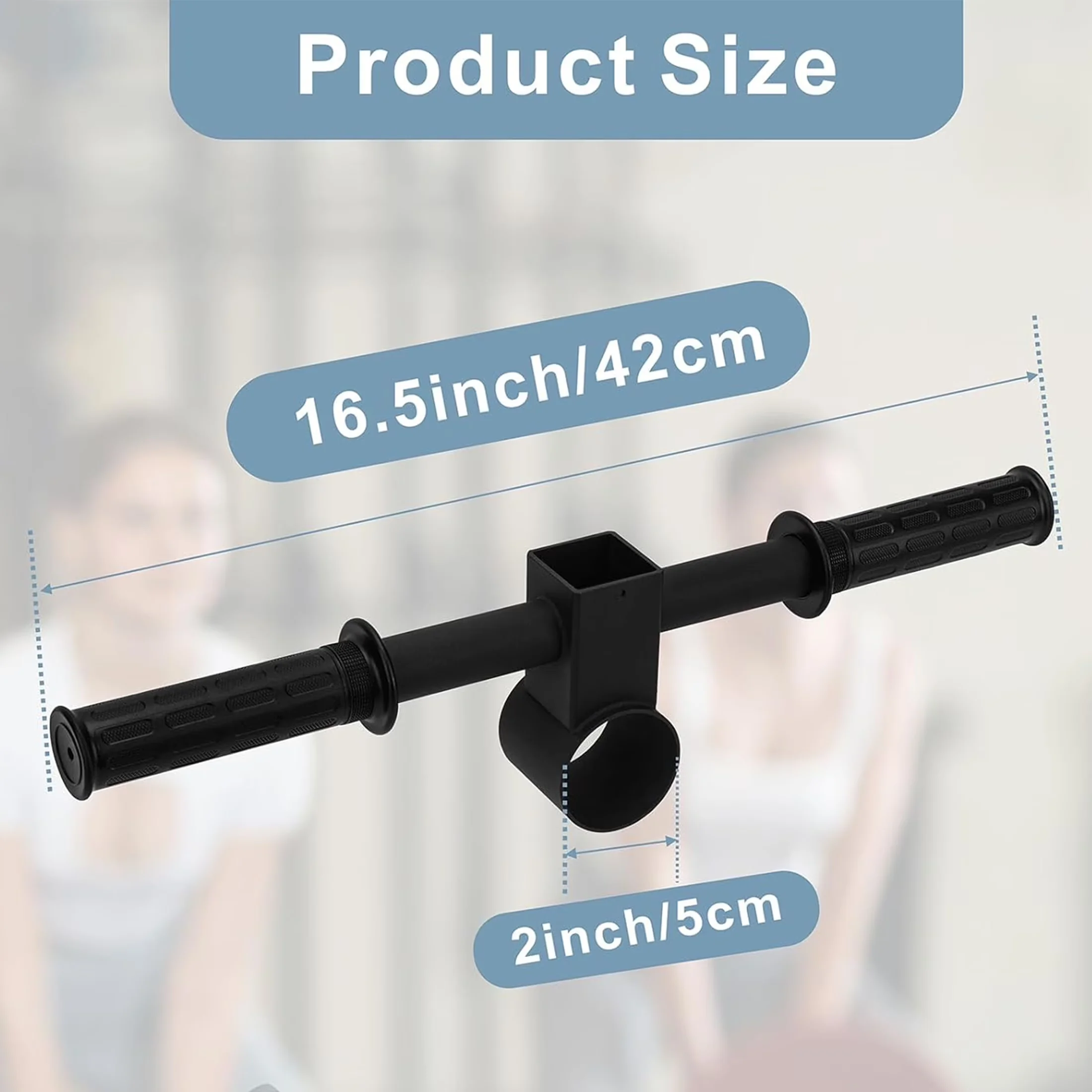 Home Gym Accessory Stylish with Heavy Duty, T Bar Landmine Handle Attachment, T Bar Row Barbell Handle - Stainless Steel Black Model 18FD9C
