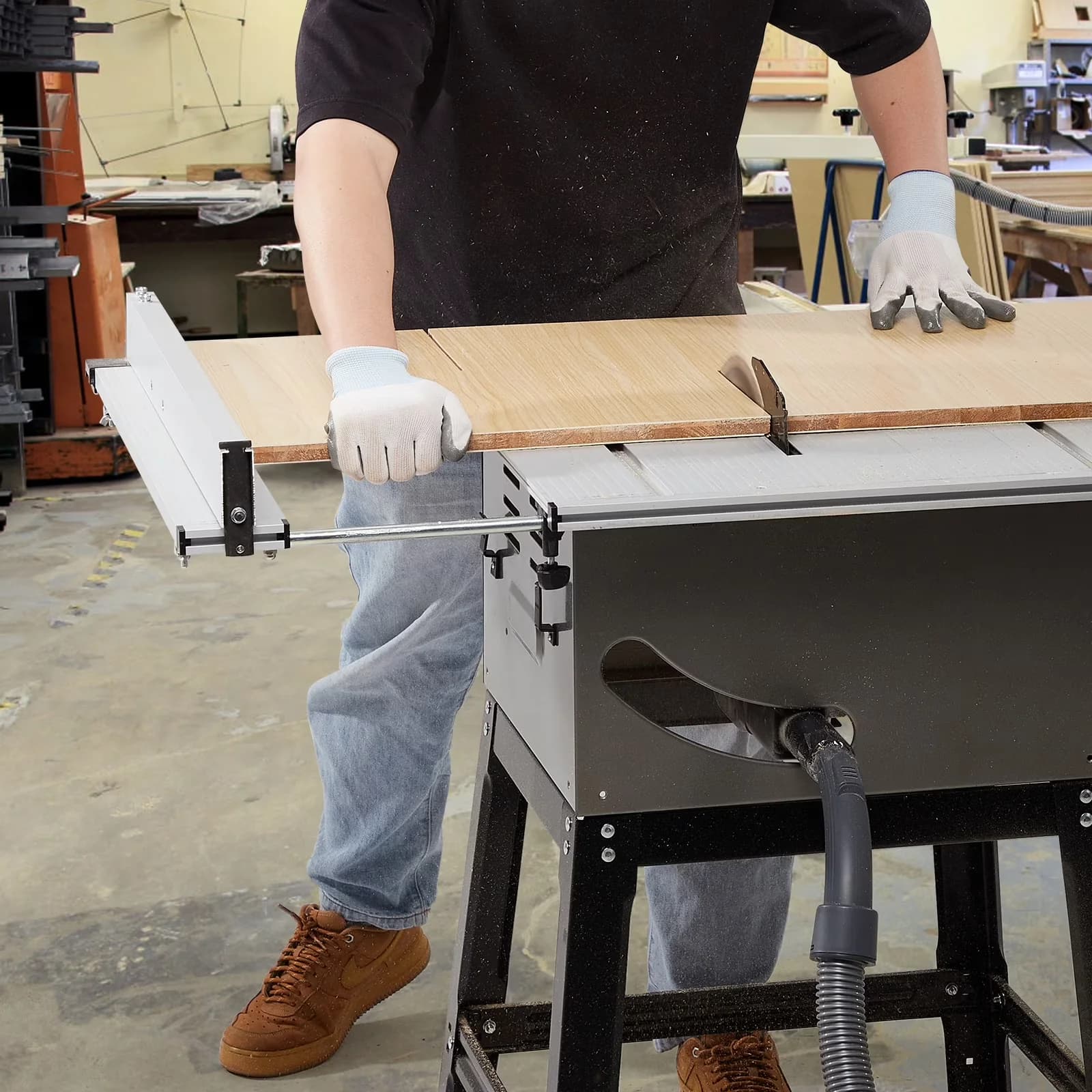 Power Saw Sleek with Adjustable, Push Stick, 10inch 15A Portable Table - Model C975A9