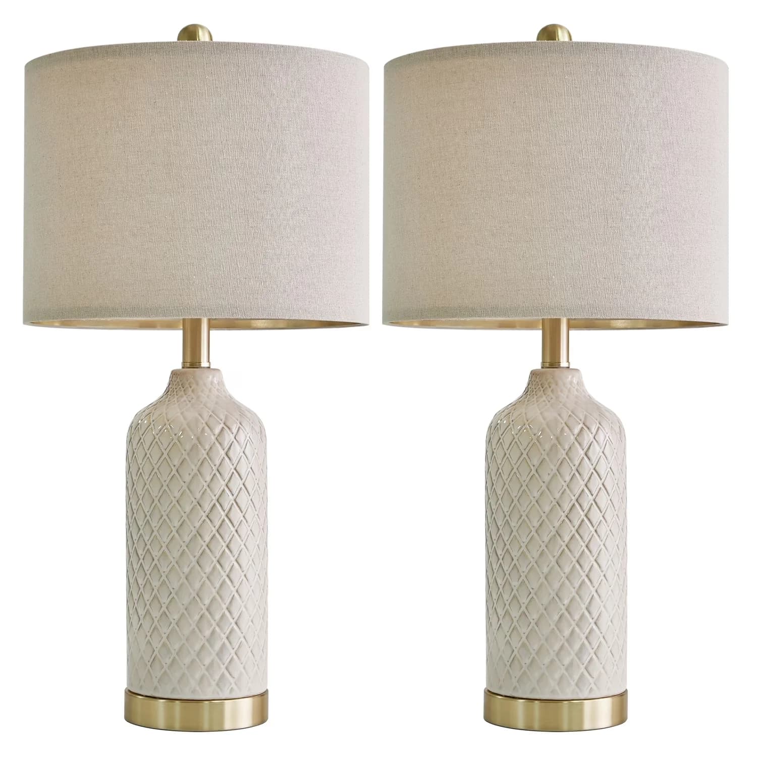 Versatile Table Lamp with Incandescent, Modern - Ceramic White for Living Room, Bedroom Model E14DC2
