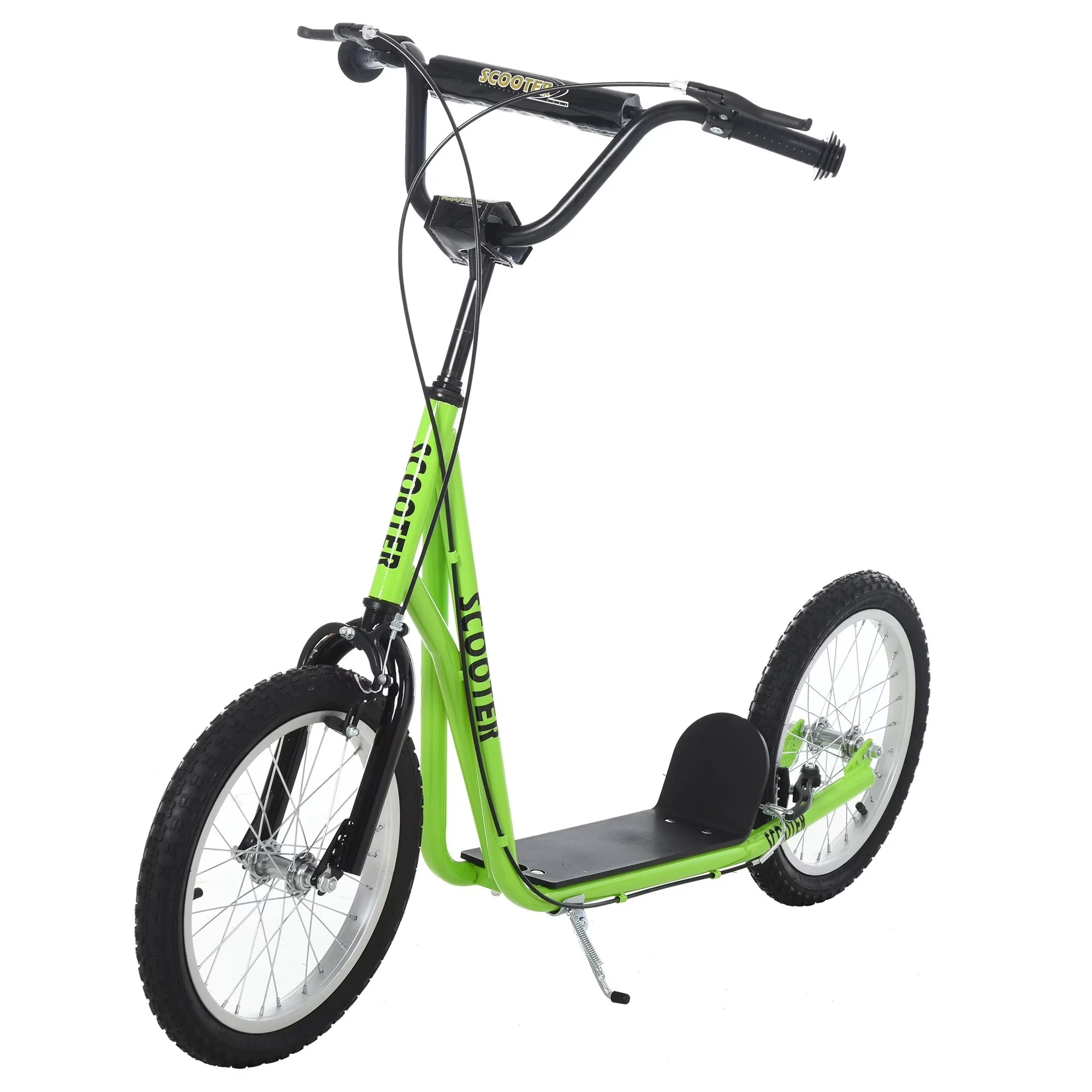 Scooter Professional with Youth Kick - Green Steel, Aluminum, Rubber, Pp Model 51FFB1