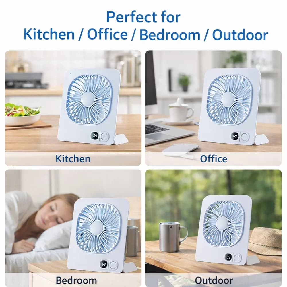 Professional Fans In Cooling with LED, Led Display - Blue for Kitchen, Office Model 242D49