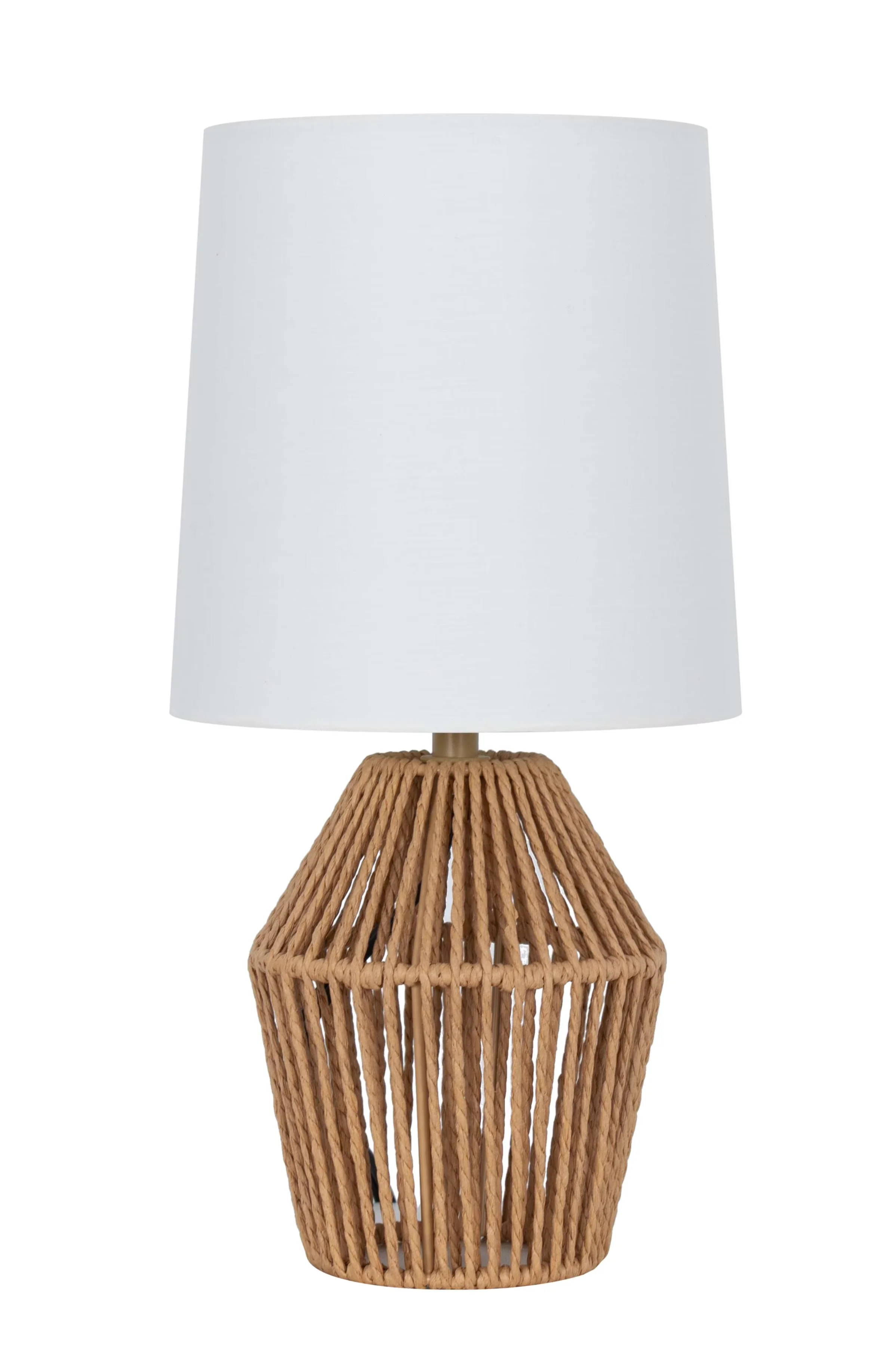 Led Lighting Professional with LED, Traditional, 12.75" Rope Mini Lamp - Rope Brown Model 7AA3FD