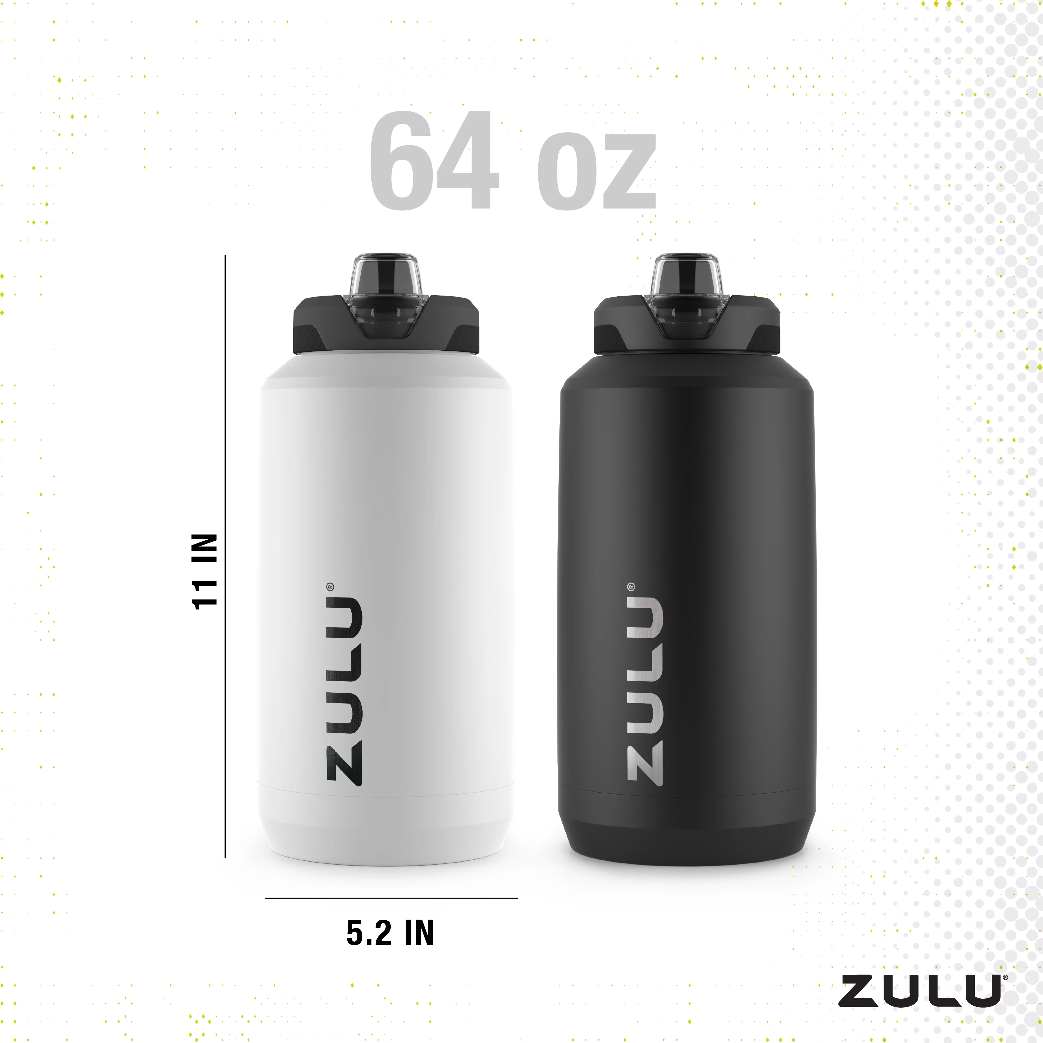 Reliable Water Filtration with Black, 64 fluid ounces, 100% leak-proof lid - Black Stainless Steel Model C9BC5F
