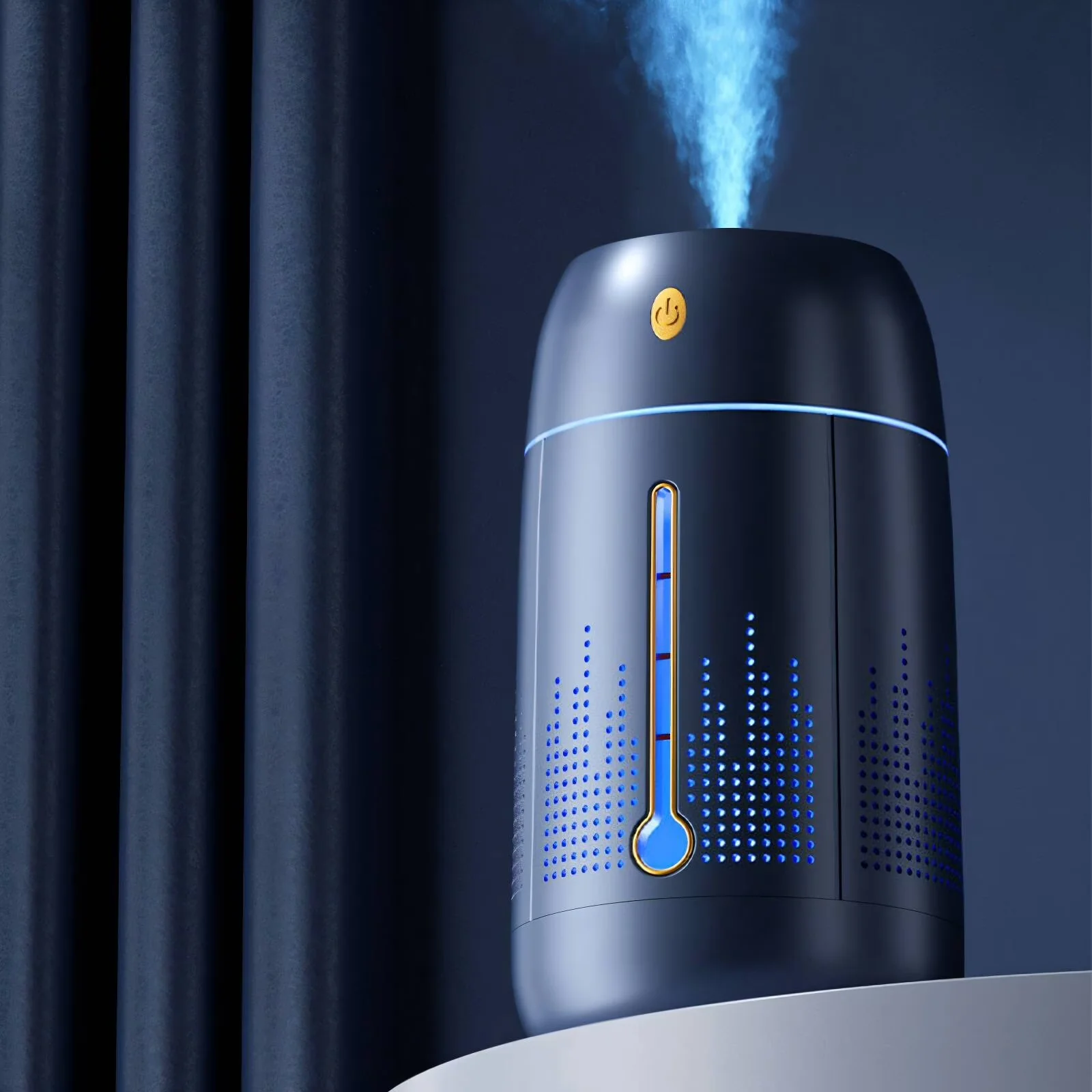 Reliable Humidifier with 2Pcs Humidifiers, Zero-Noise Bedroom Humidifiers - Blue Model D68409