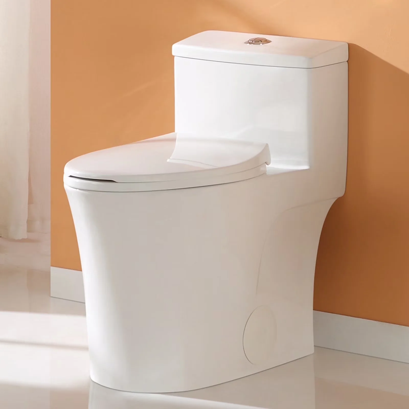 Modern Bathroom Renovation with Adjustable Seat, Easy To Install - 100% Ceramics 12 Rough-In Model D72ED2