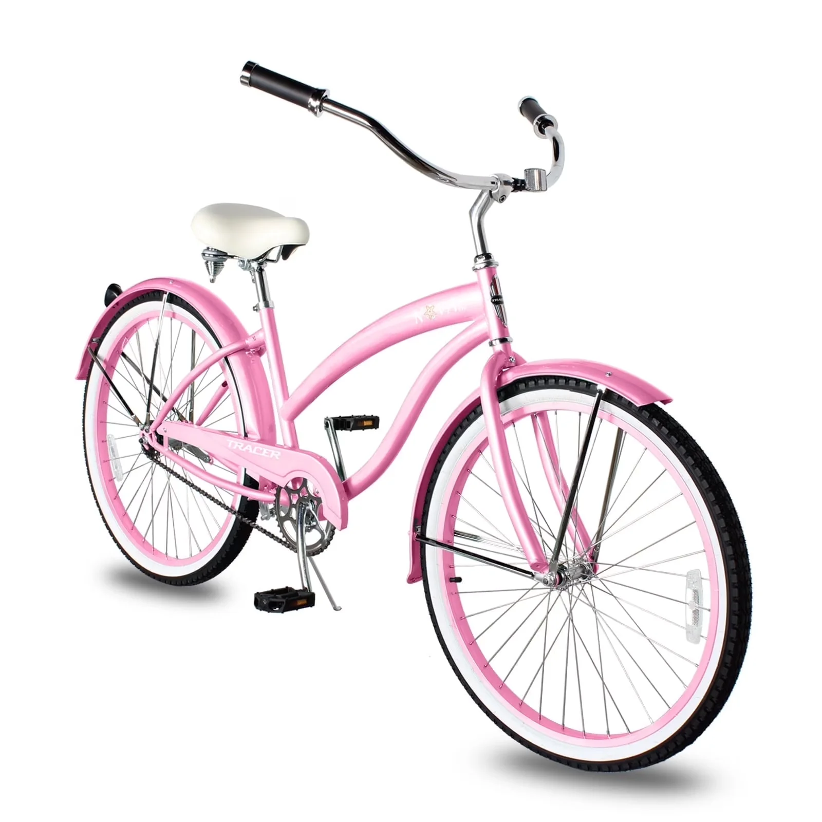Efficient Cruiser Bike with Adjustable Seat - Pink 26 inch - Long-Lasting Performance Model 0A867C