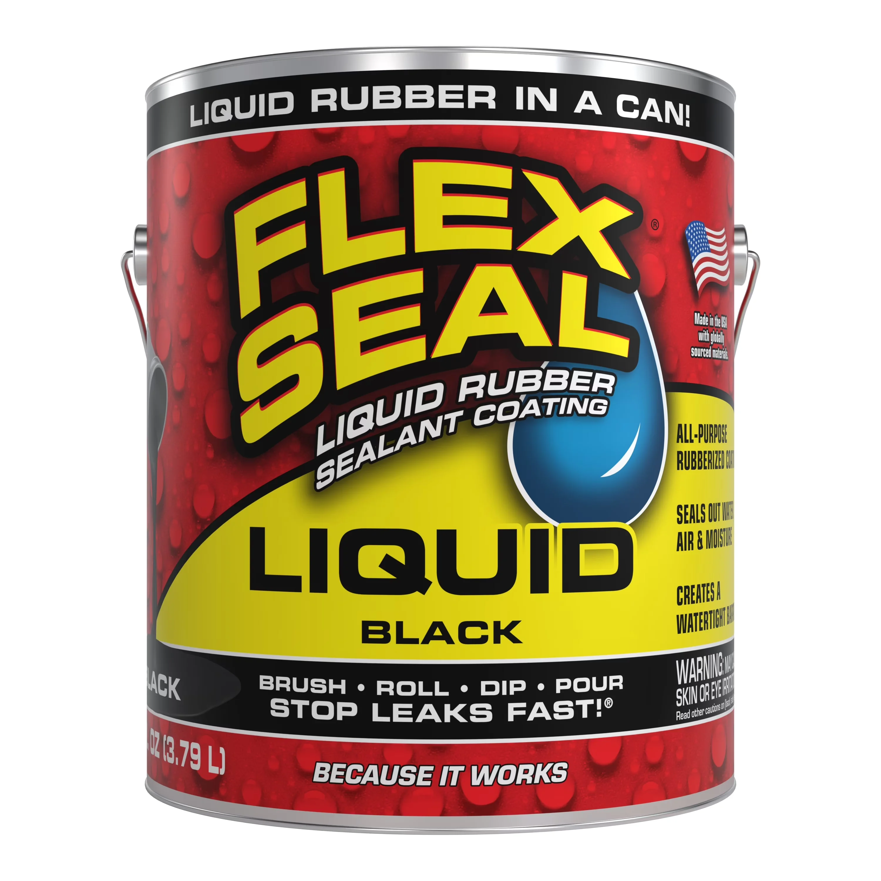 Building Material Innovative with Liquid Rubber Sealant, 1 Gallon, Black - Black Rubber Model B98BA7