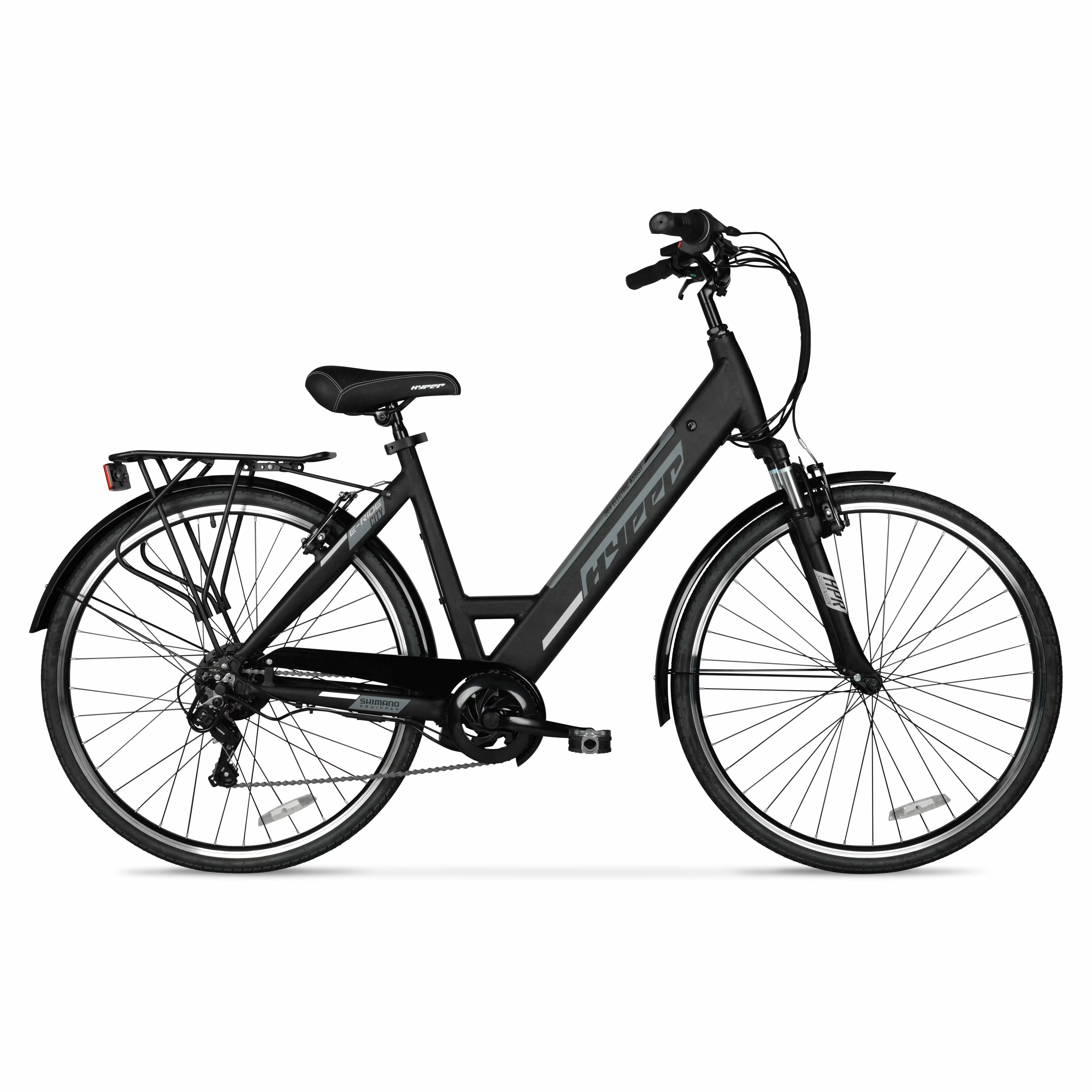 Compact Electric Bike with Battery, 250W, 36V Class 2 700C Commuter E-Bike - Black Model 808E7C
