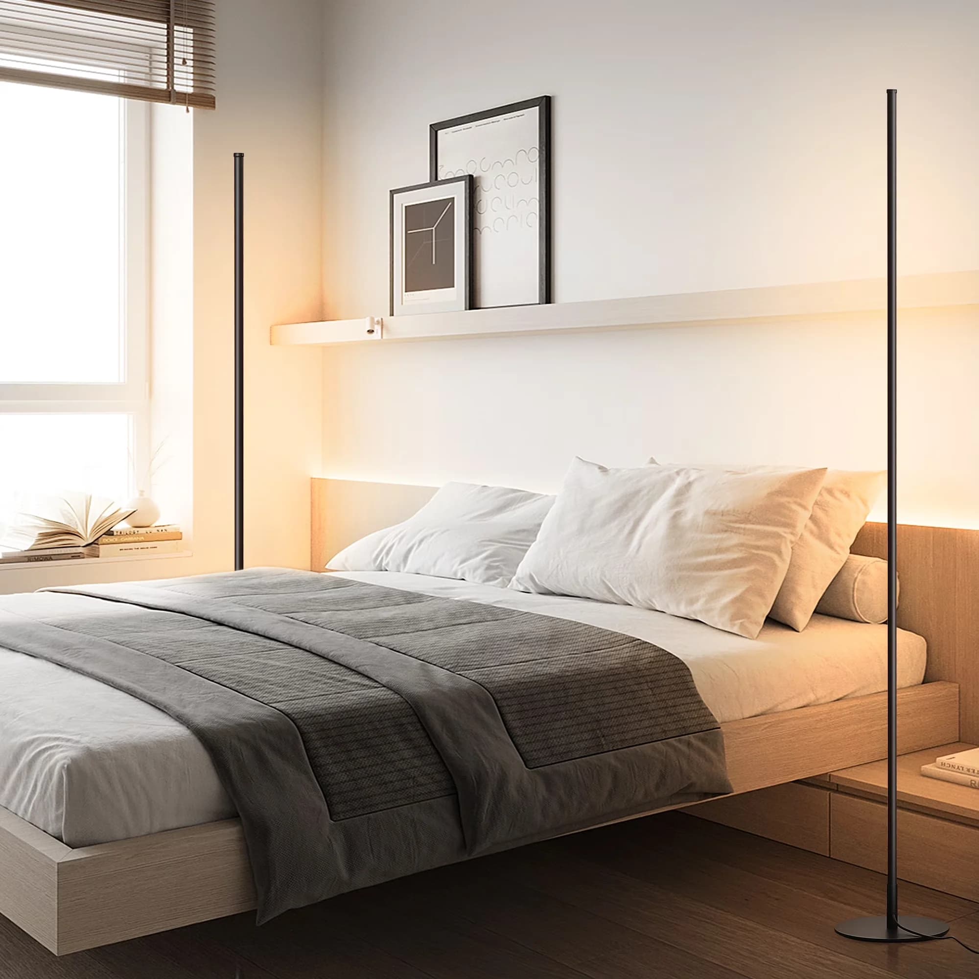 Essential Led Lighting with LED, Modern, Dimmable - Metal Black for Living Room, Bedroom Model 22A8F9