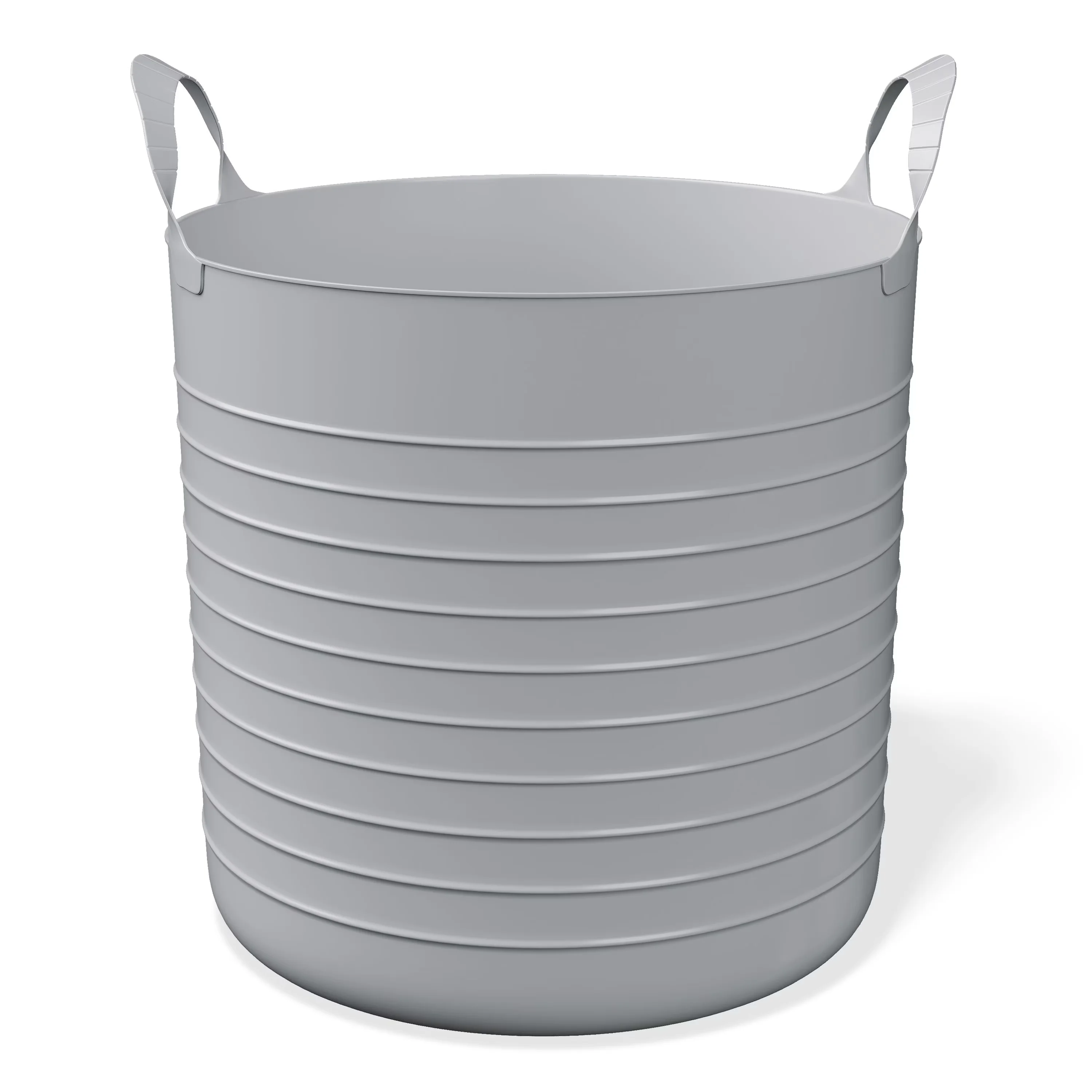 Professional Garage Storage Supply with Collapsible, 10 Gallon Large Gray Plastic Flex Basket - Gray Plastic Model 82656D