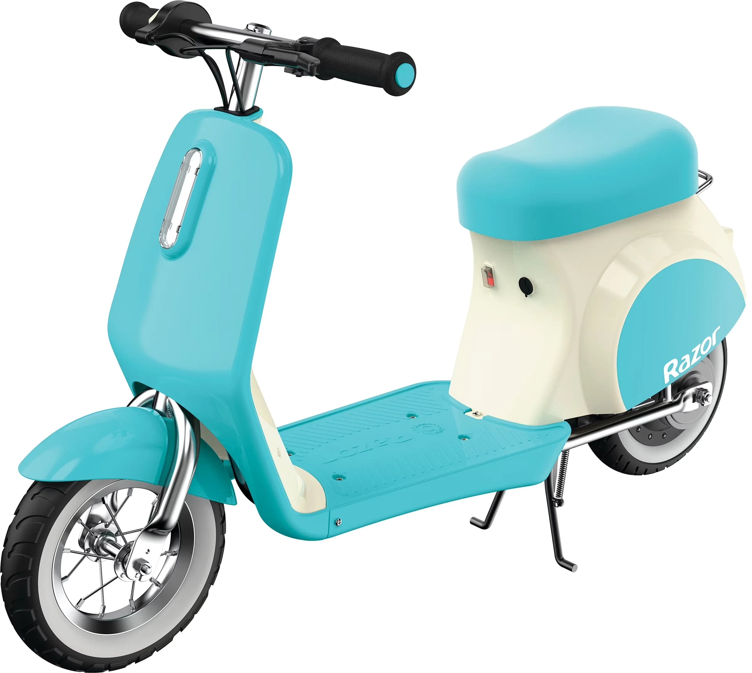 Stylish Scooter with 12V, Compact, Integrated Seat - Steel Blue for General Purpose Model 8541E1