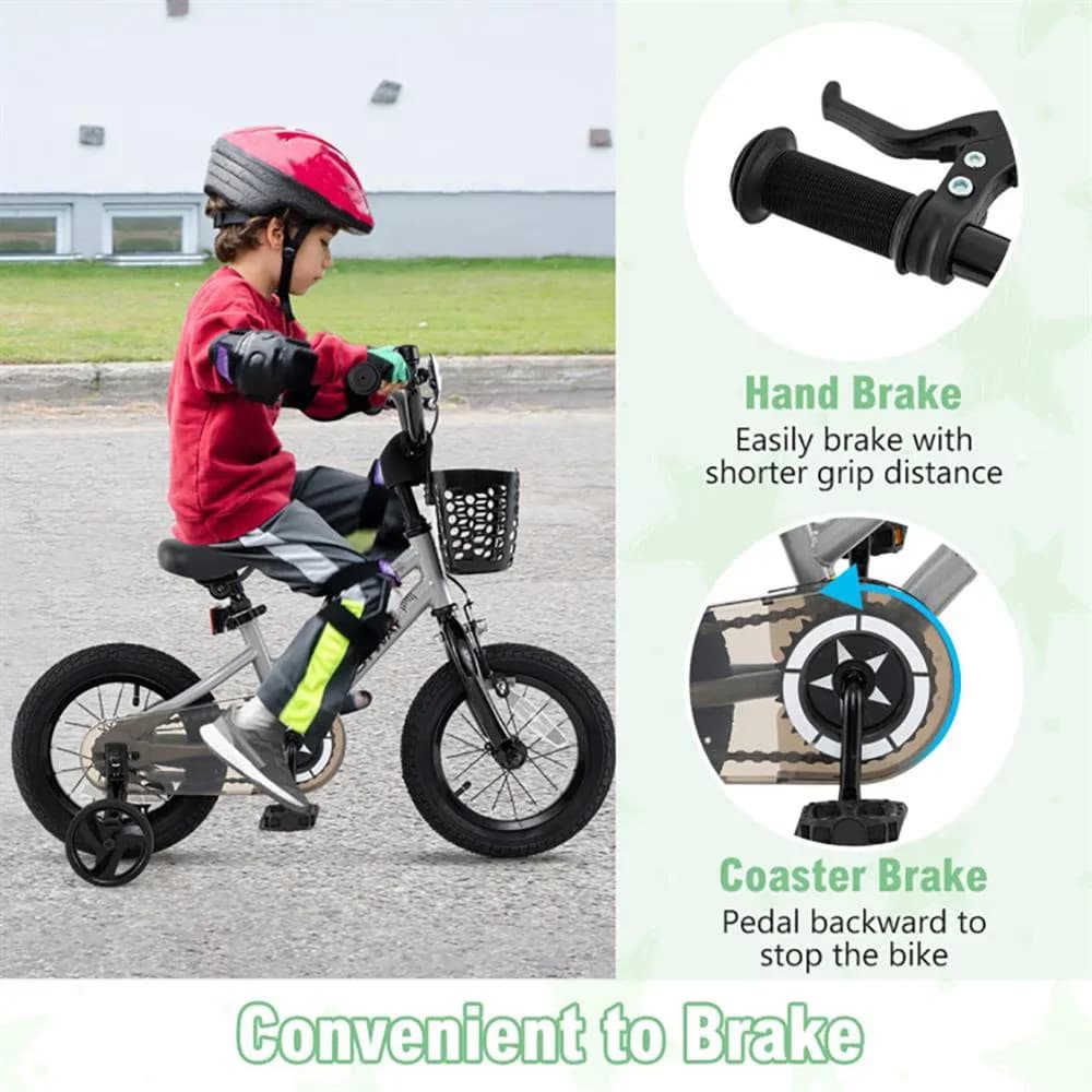 Kids Bike Innovative with Adjustable Seat, Balance Training Bicycle - Silver Model C83A41