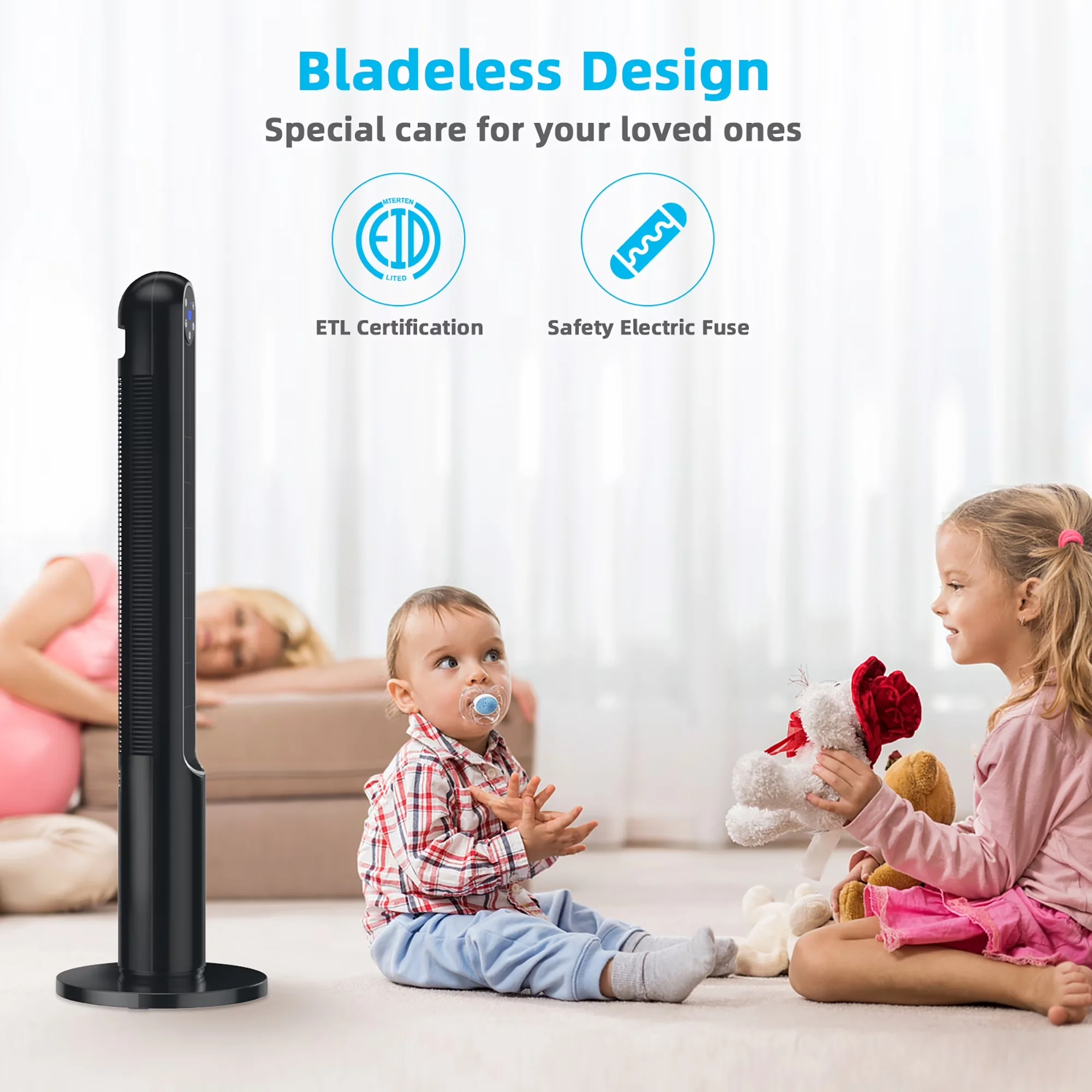 Reliable Fans In Cooling with Oscillating - Black Pp Cover 12H for Home and Office Model 5881A4