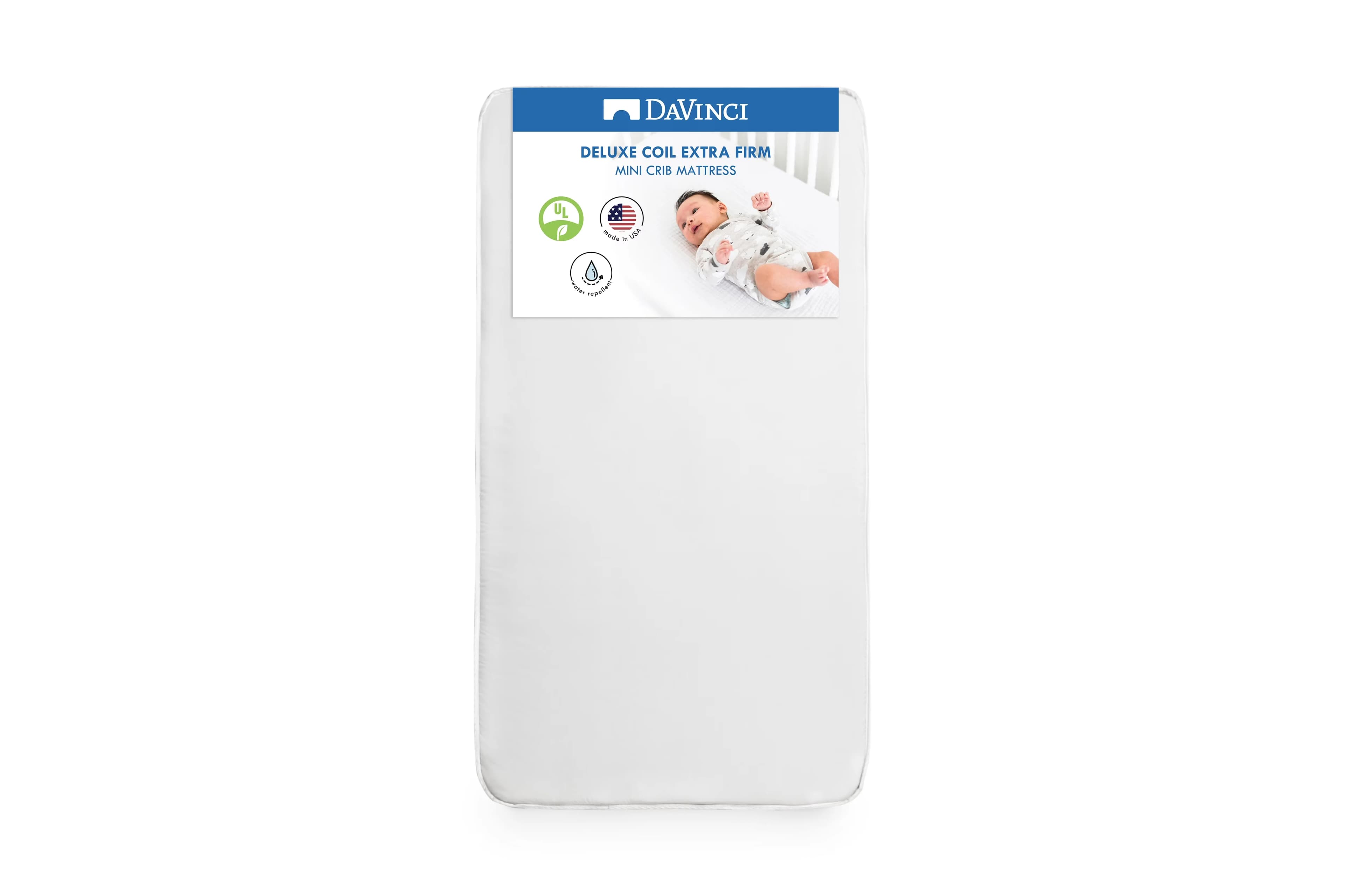 Reliable Mattresses Accessory with Hypoallergenic, Fits all standard size mini cribs - Medical-Grade Nylon, Polyester Fiber Fill,... Model A462D4