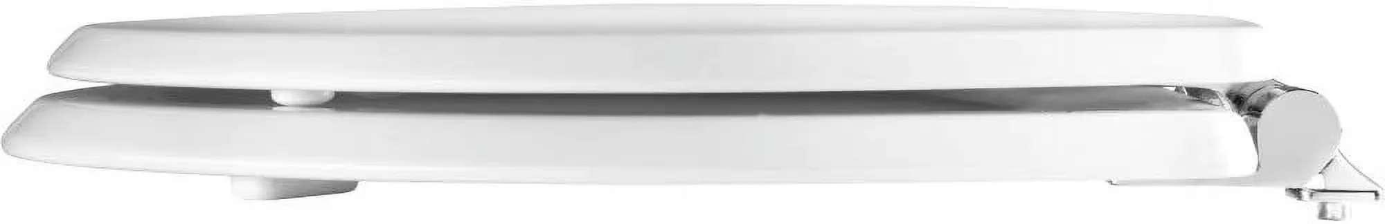Toilet Seats And Lid Versatile with Seat Secure, Fits most manufacturers’ round toilets - Enameled Wood White Model D4CBBE