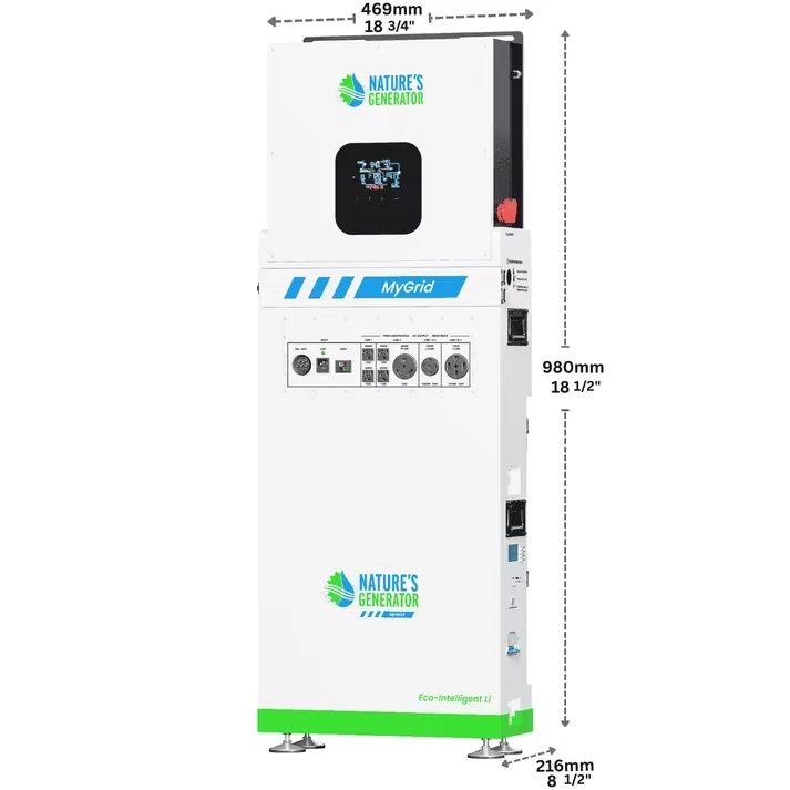Generator Quality with Nature’s Lithium 10K Solar for Home - Residential Grade Model 691147