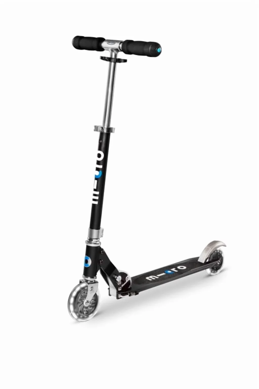 Premium Scooter with LED, Lightweight, Foldable - Black Aluminium Sprite Model 76F477