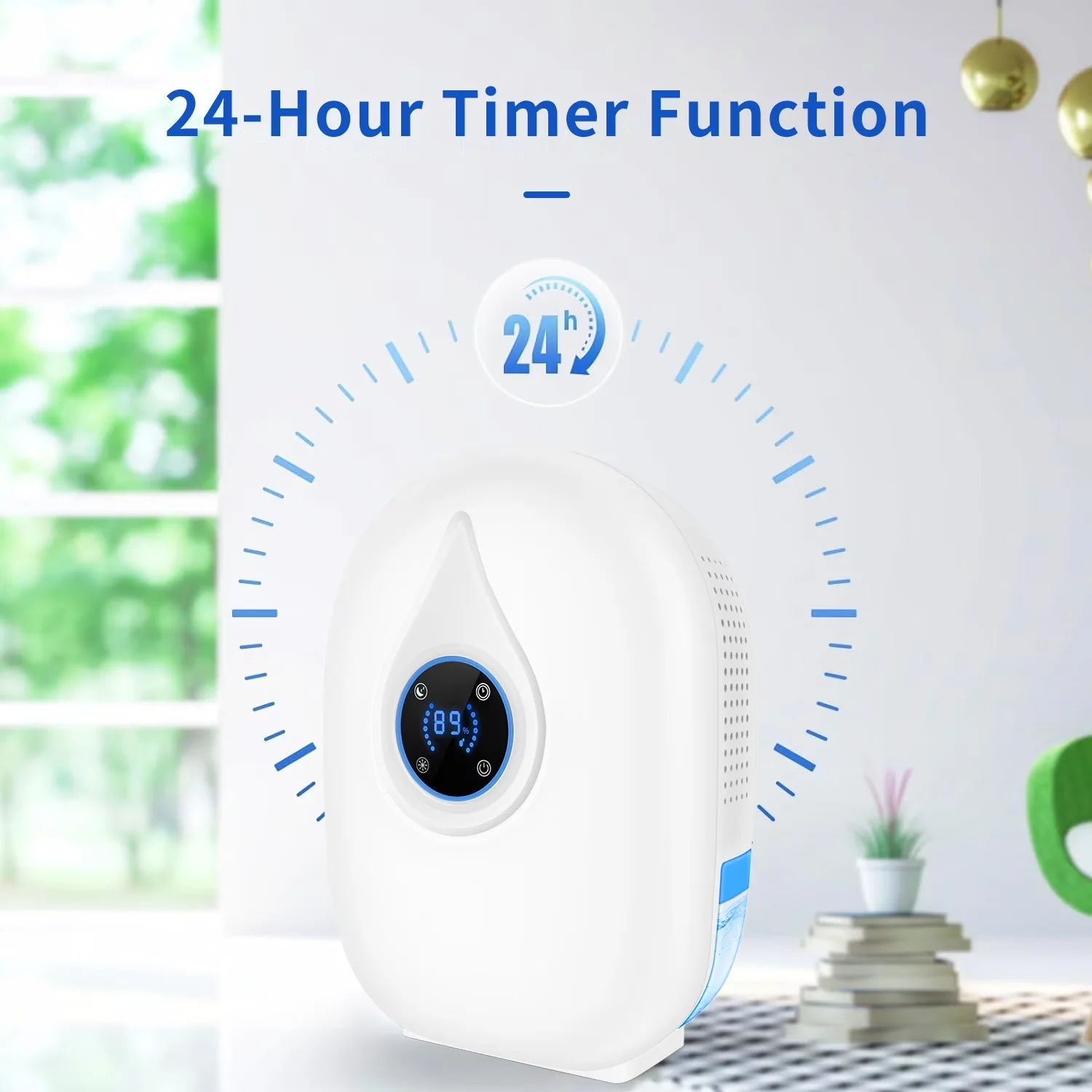 Reliable Dehumidifier with LED, Remote Controlled, Automatic Shut-Off - White for Home Model A11B68