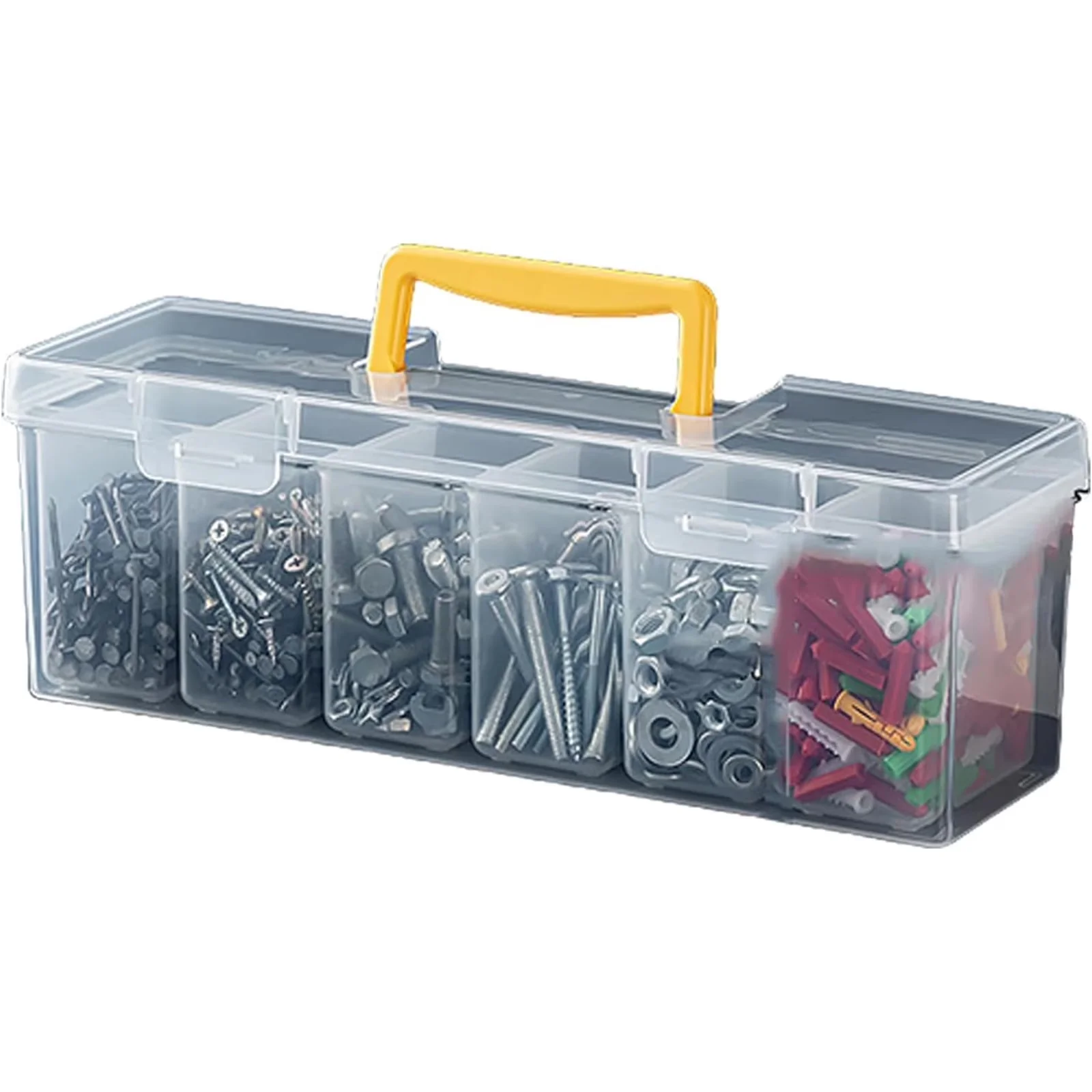 Versatile Toolstorage with Portable, Small Part Storage Case, Portable Multipurpose Tool Organizer - Clear Plastic Model F926BC