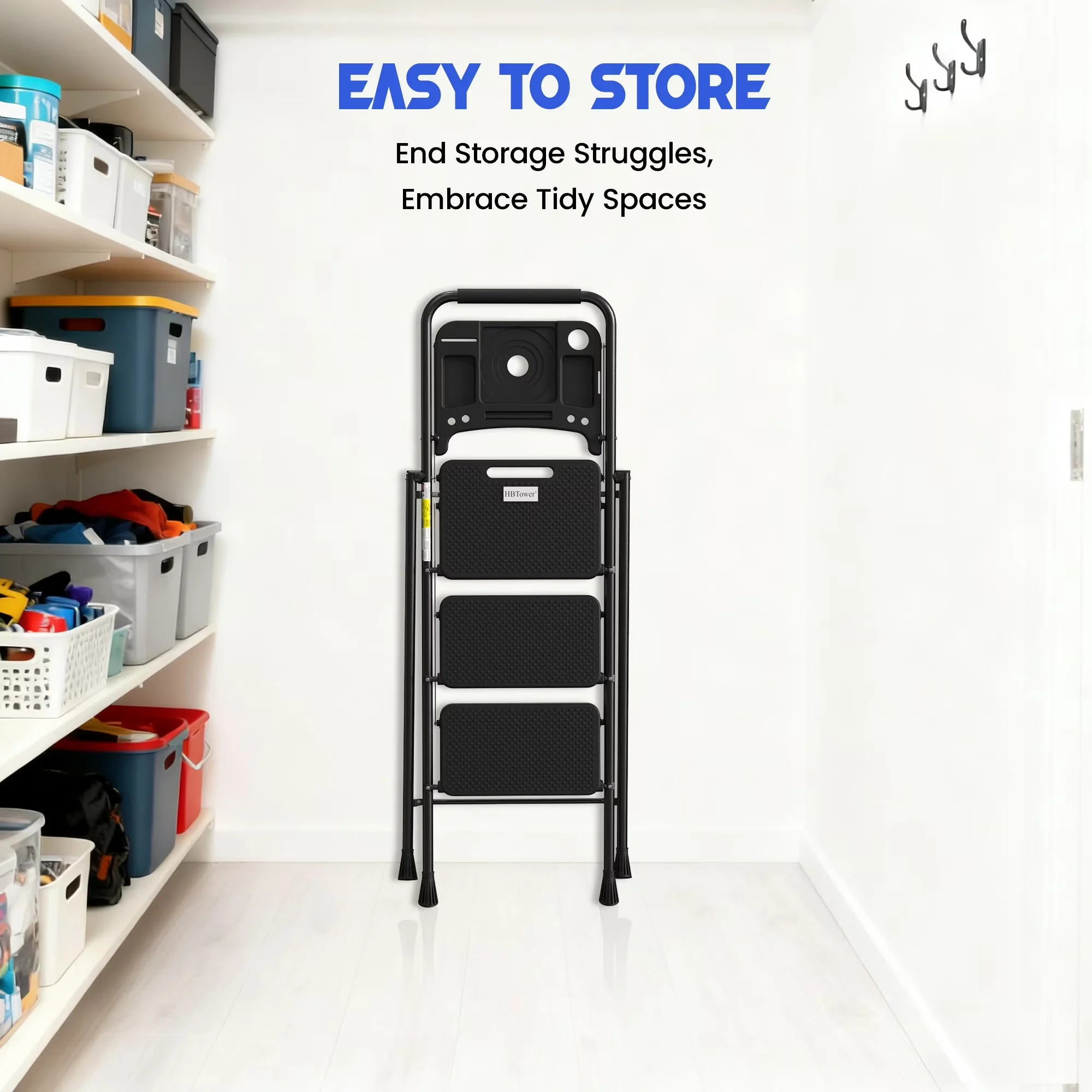 Building Material Innovative with Metal Frame, Tool Tray - Black Alloy Steel, Rubber Model 59B65E