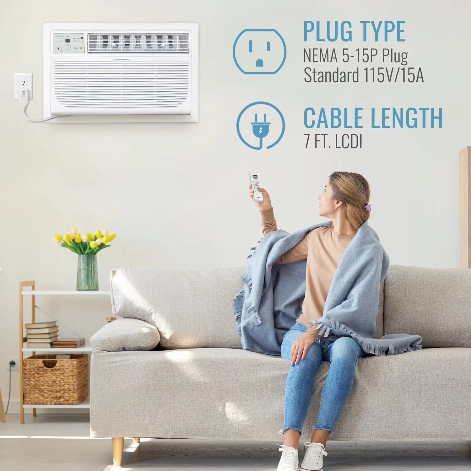 Classic Air Conditioner with 14000 BTU, Energy Efficient, White - White Model 55605D