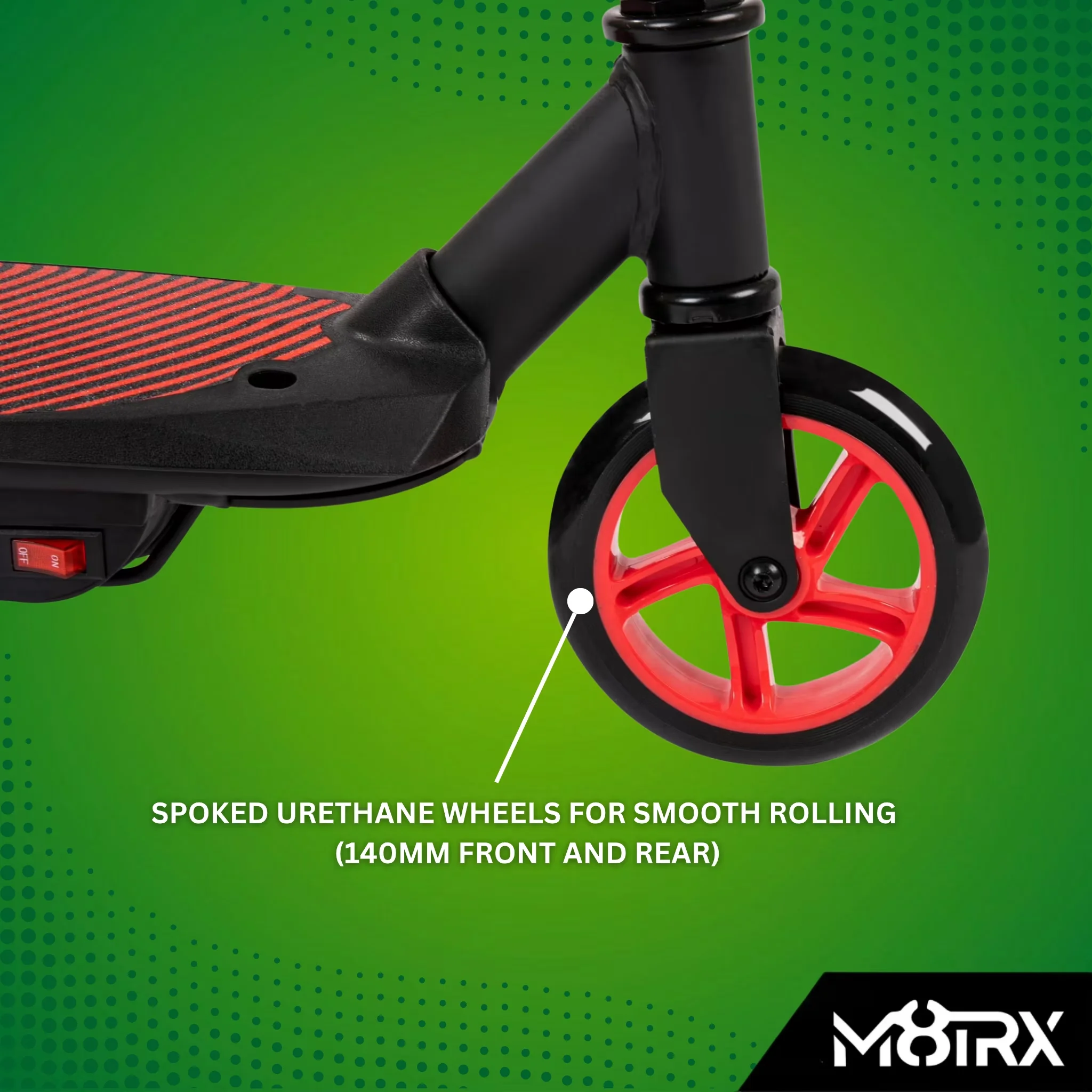 Sleek Scooter with 12V, Compact, M90 Red 12V Electric - Plastic; Metal Red Model 1B7E36