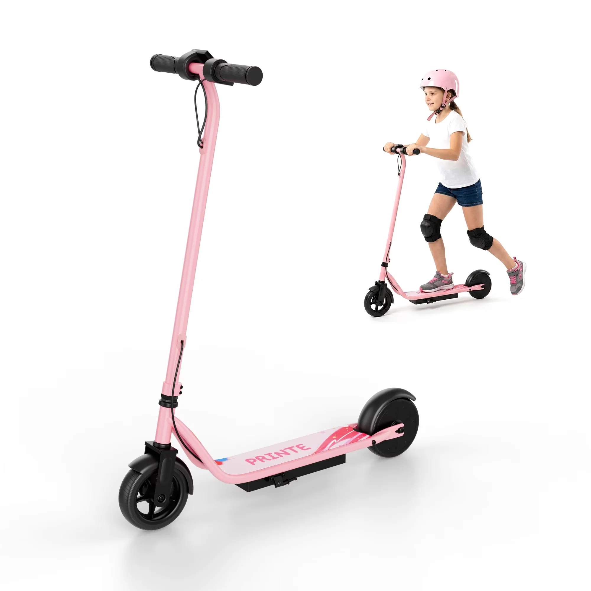 Efficient Scooter with 250W, Portable, Battery: 25.5V 4.4 Ah - Pink Iron Model 0CD8FE