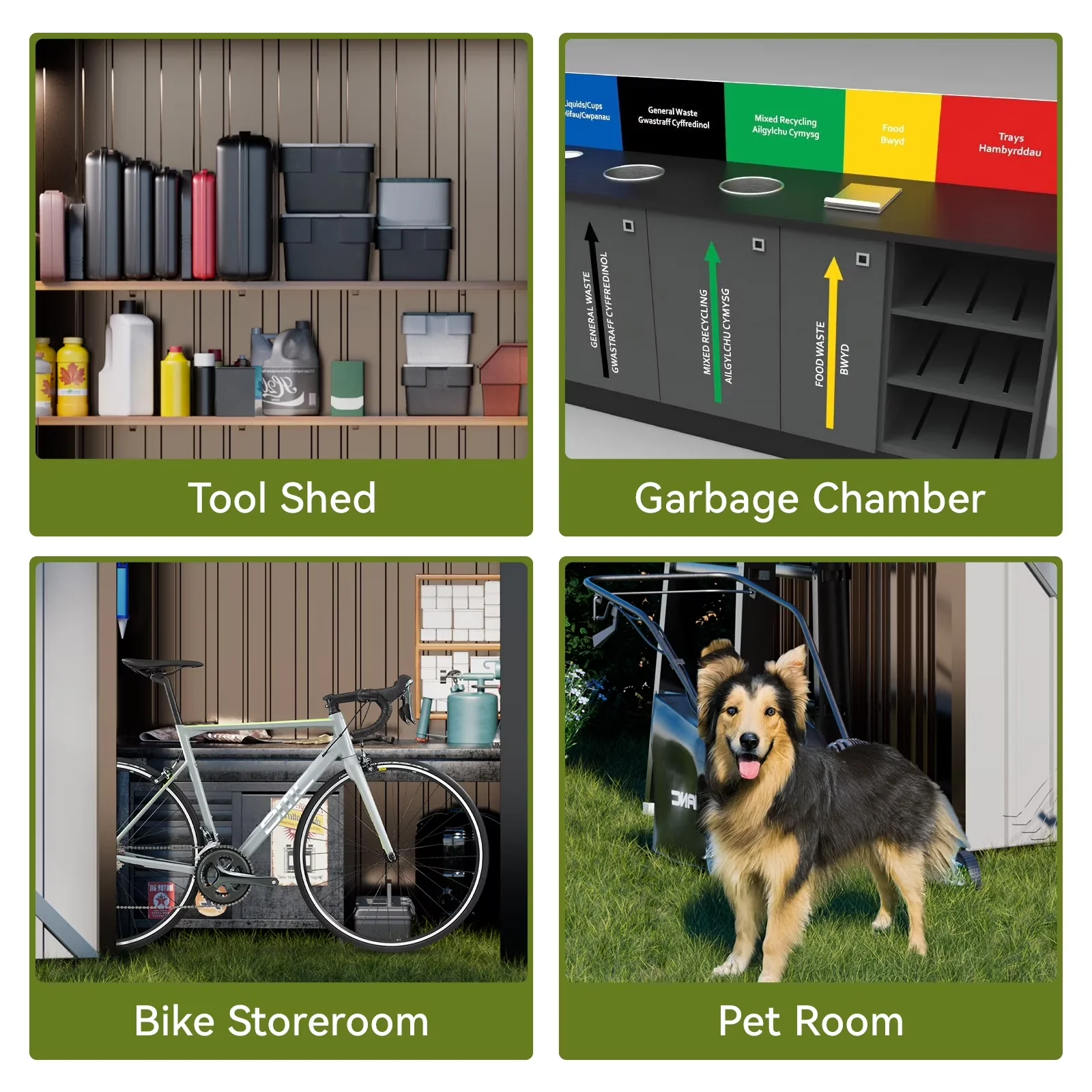 Quality Shed with Lockable Door, Metal 5 x 3 ft. Outdoor Storage - Brown Metal Model 8C1F1B