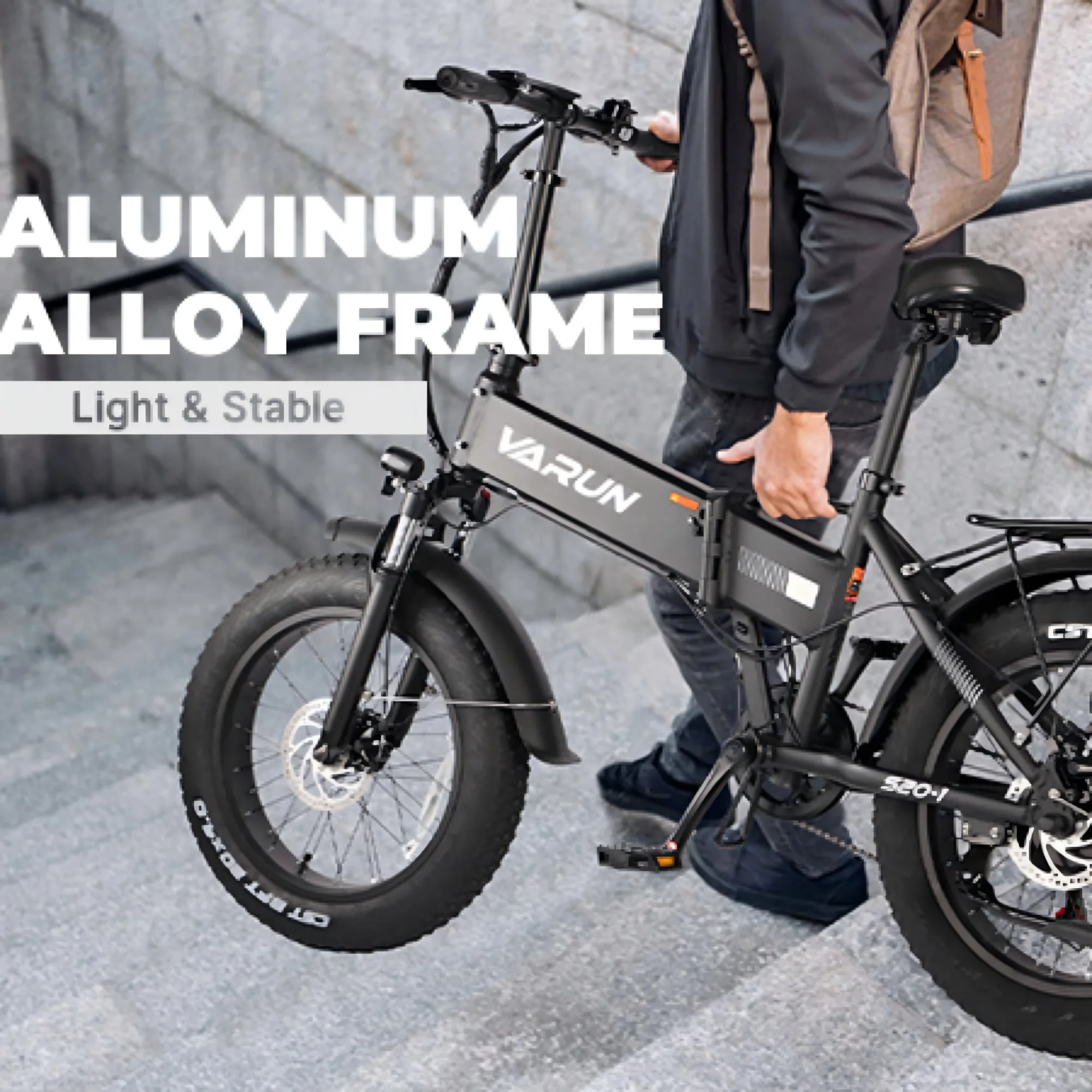Durable Electric Bike with Battery, 750W, 48V - Black - Durable Build Model 2E30A4