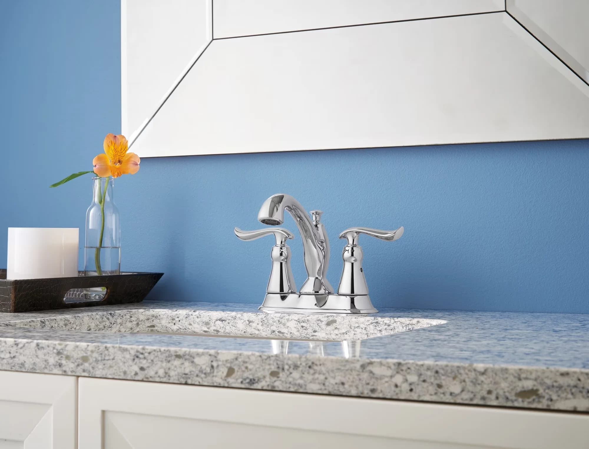 Innovative Bathroom Renovation with Pop-Up Drain, 3-hole 4" installation - Zinc Silver Model CE8505