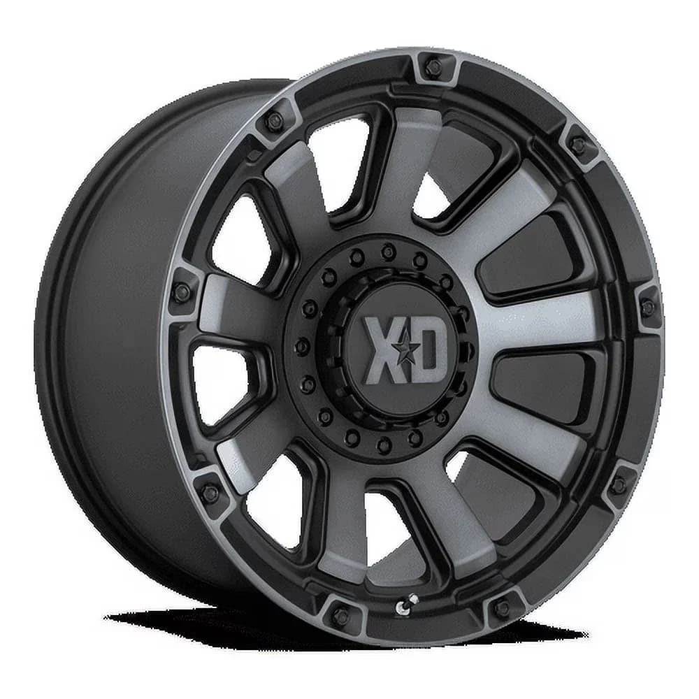 Versatile Wheels And Rim with Gray Tint Finish - Aluminum Black - Rustic Charm Model 6570EC