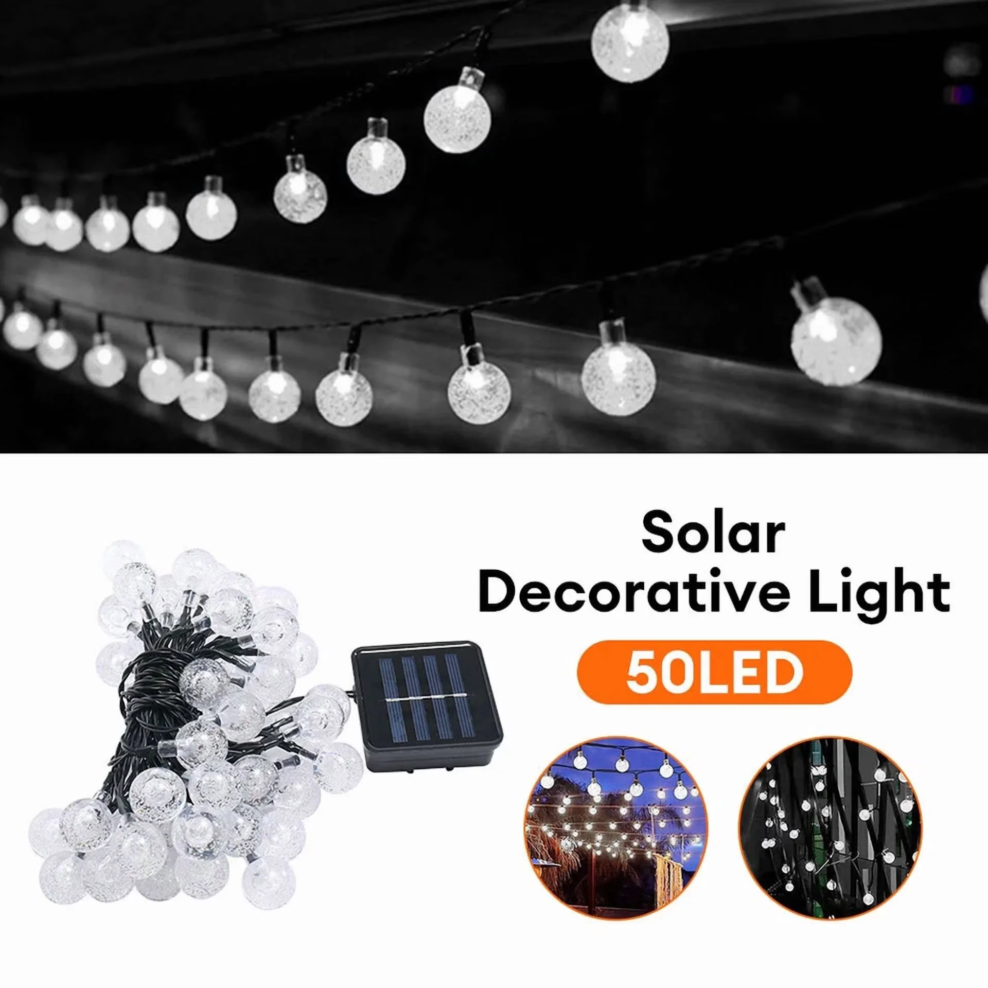 Reliable Led Lighting with LED, Solar - White for Patio, Party 23Ft - Easy to Use Model E34718