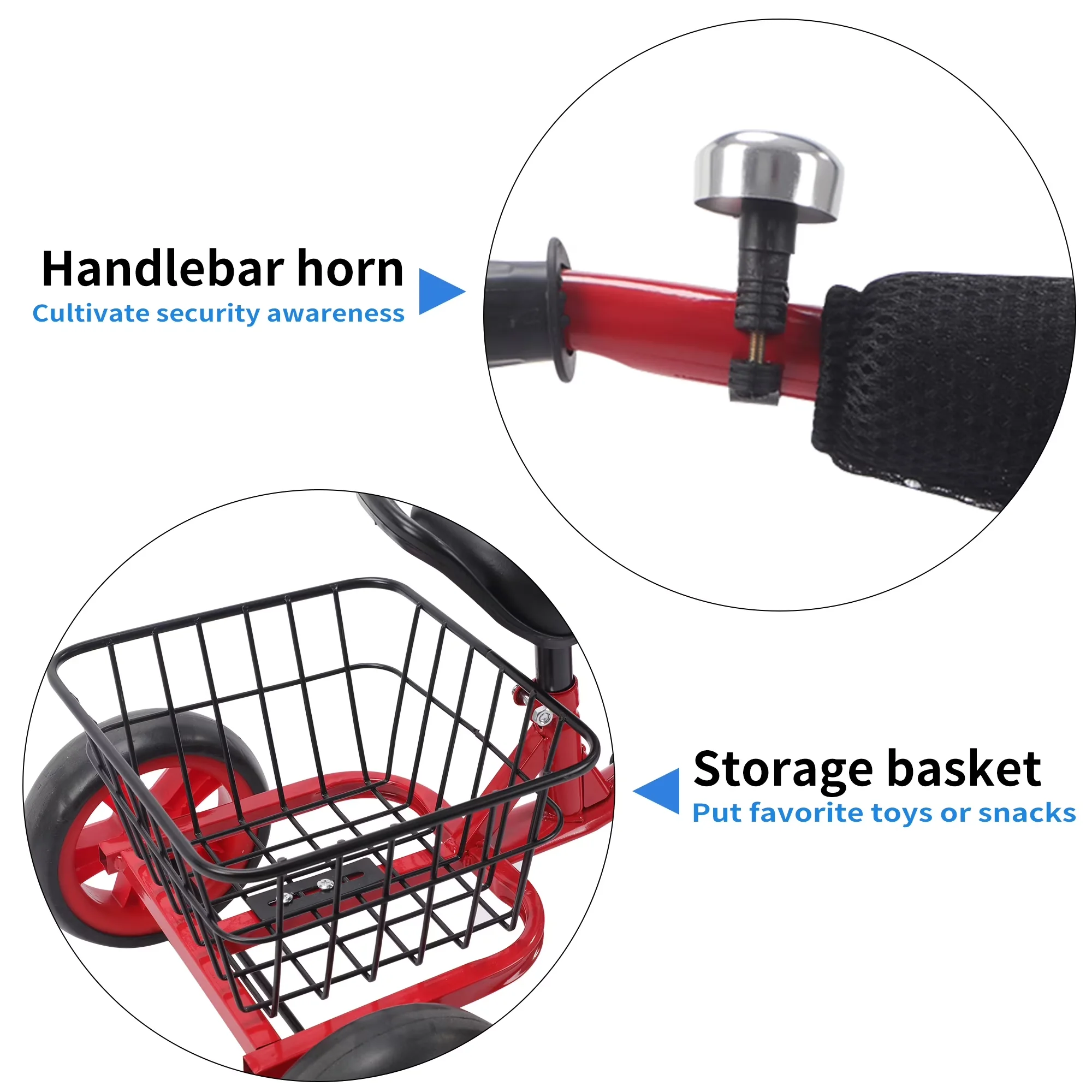 Compact Kids Bike with Tricycle - Red 2-5 - Traditional Style Model AA0B79