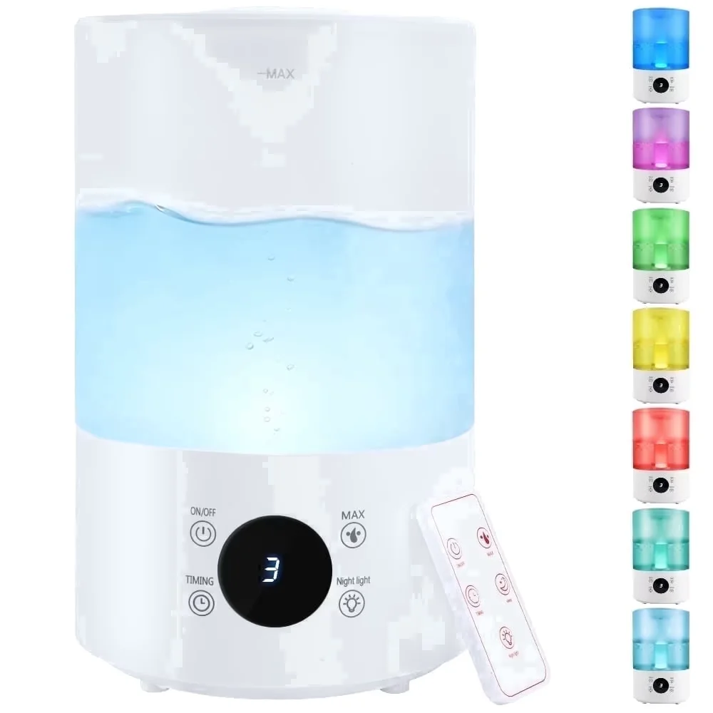 Efficient Humidifier with Timer, Adjustable Humidistat, Tank capacity: 1 gal (4L) - White Model 5022F4