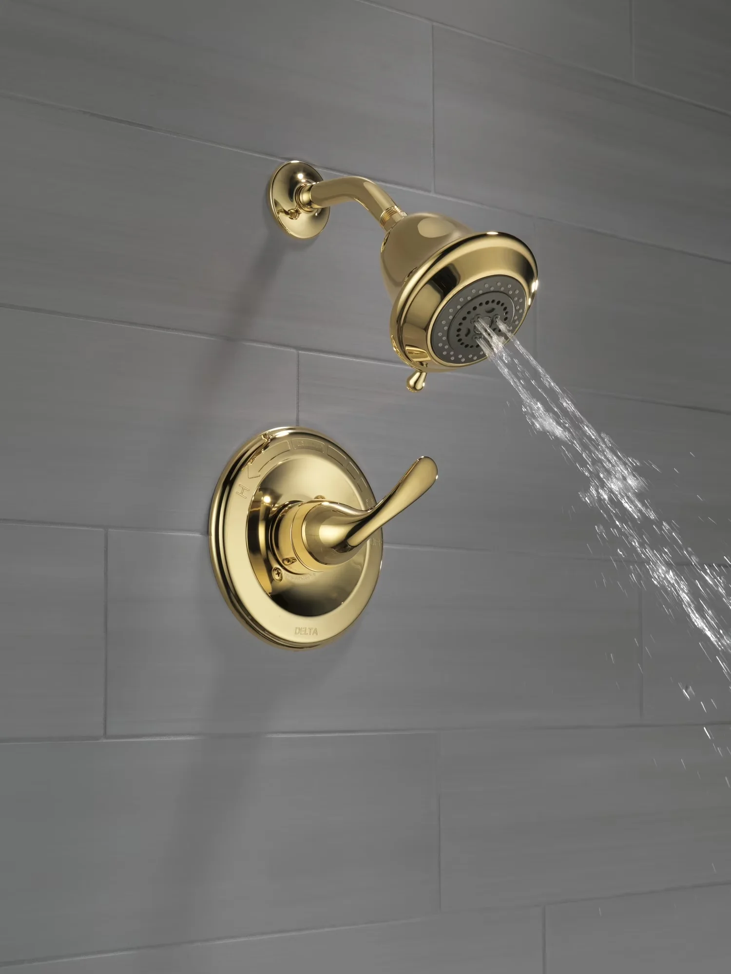 Professional Shower Head with Pressure Balance, Spray settings include: Full Body spray - Gold Brass Model C5144D