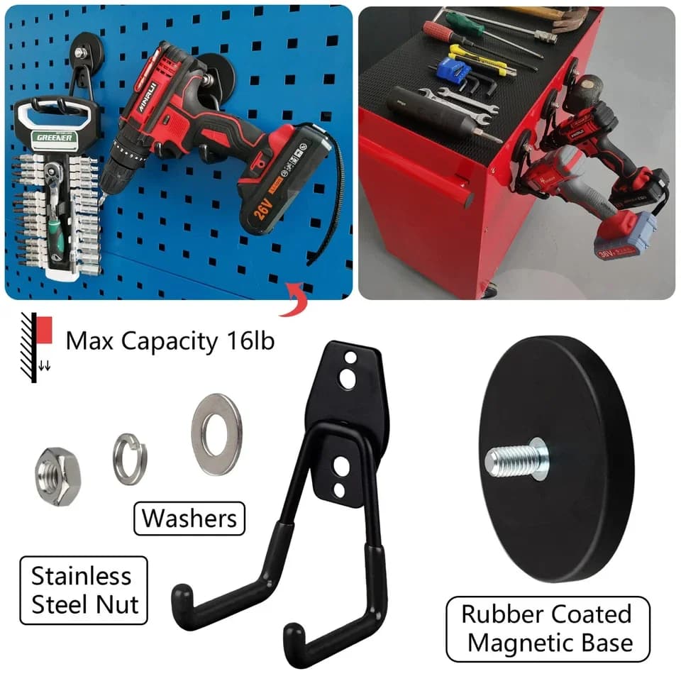 Toolstorage Sleek with Storage - Black Metal 2Pc - Residential Grade Model 3B1B2D
