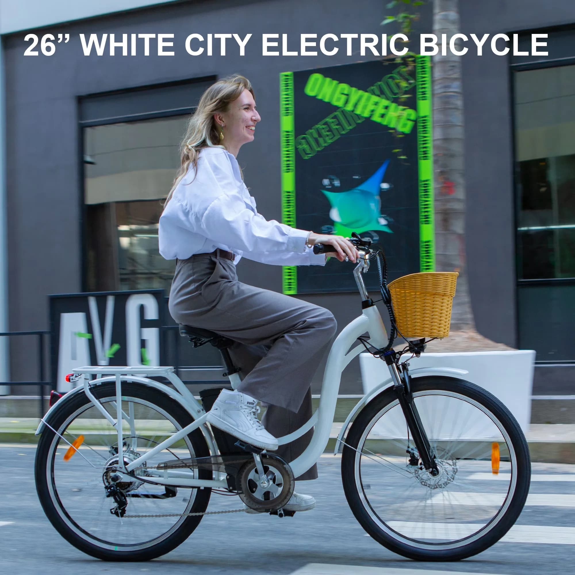 Electric Bike Classic with Battery, 500W, City - Black - Modern Design Model 218C8D