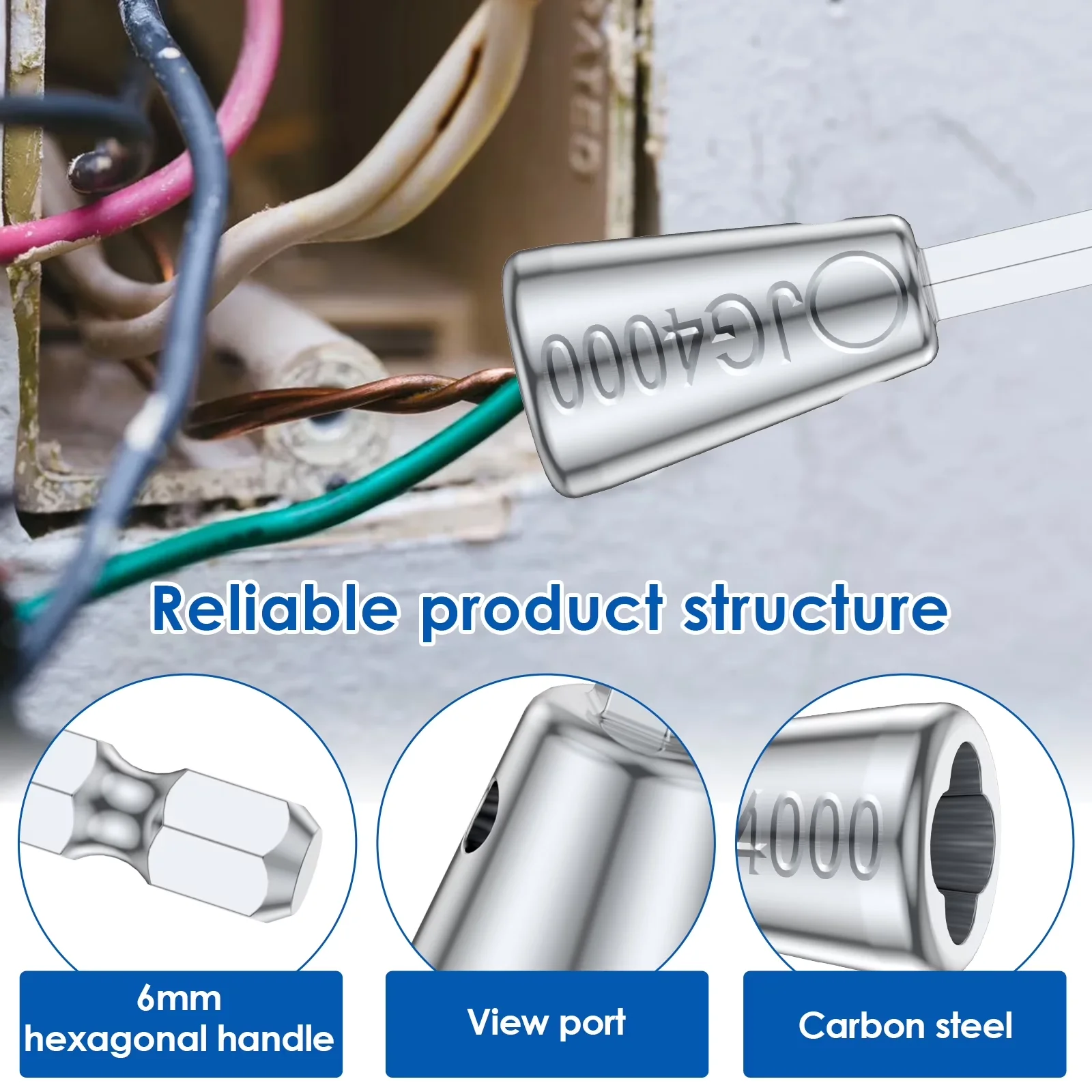 Stylish Woodworking with Heavy-Duty, Highlight description:, 3×Wire Stripping and Twisting Tool - Silver Model CE7F04
