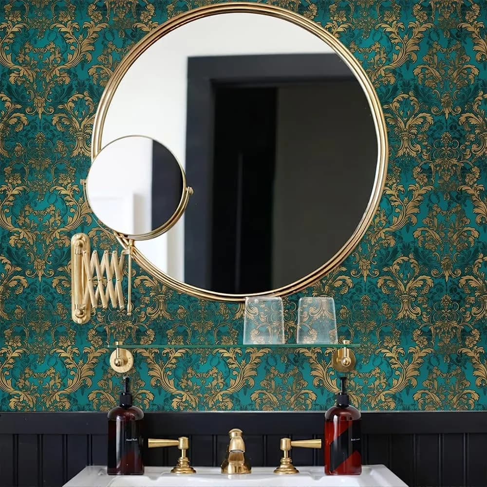 Wallpaper Wall Decals Wall Covering Compact with Durable, Removable - Pvc, Vinyl Green for Bedroom, Bathroom Model 8A7DA6