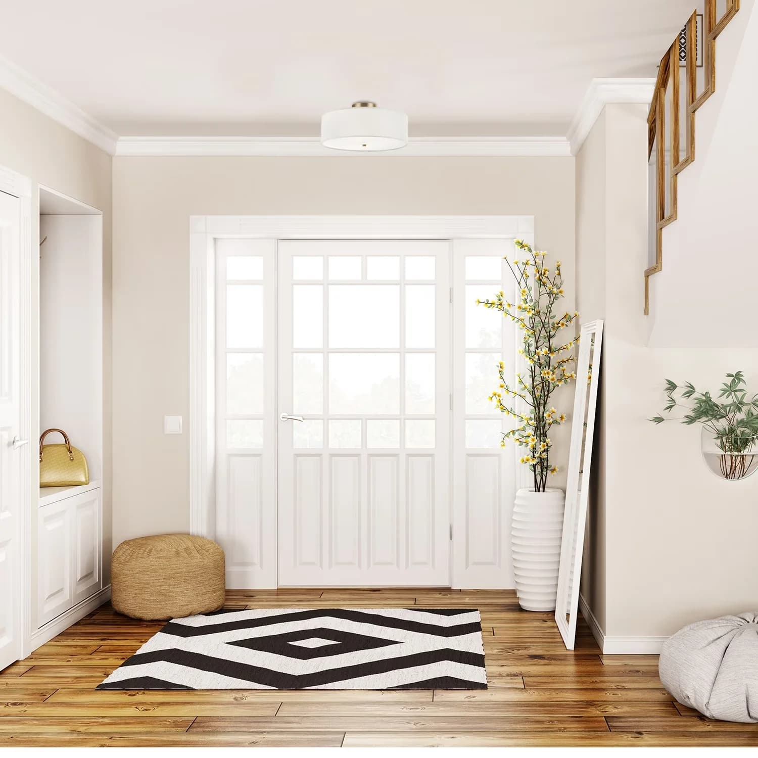 Ceiling Lights Fixture Efficient with LED, Dimmable, Minimalist - Metal Gold Model FC6180
