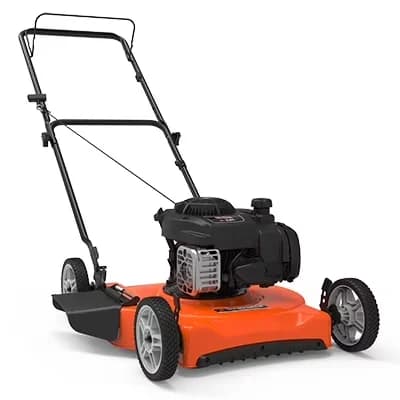 Sleek Push Mower with 21 In. Deck, Side Discharge, YF21-SD Gas Lawn - Stainless Steel Model B494A8
