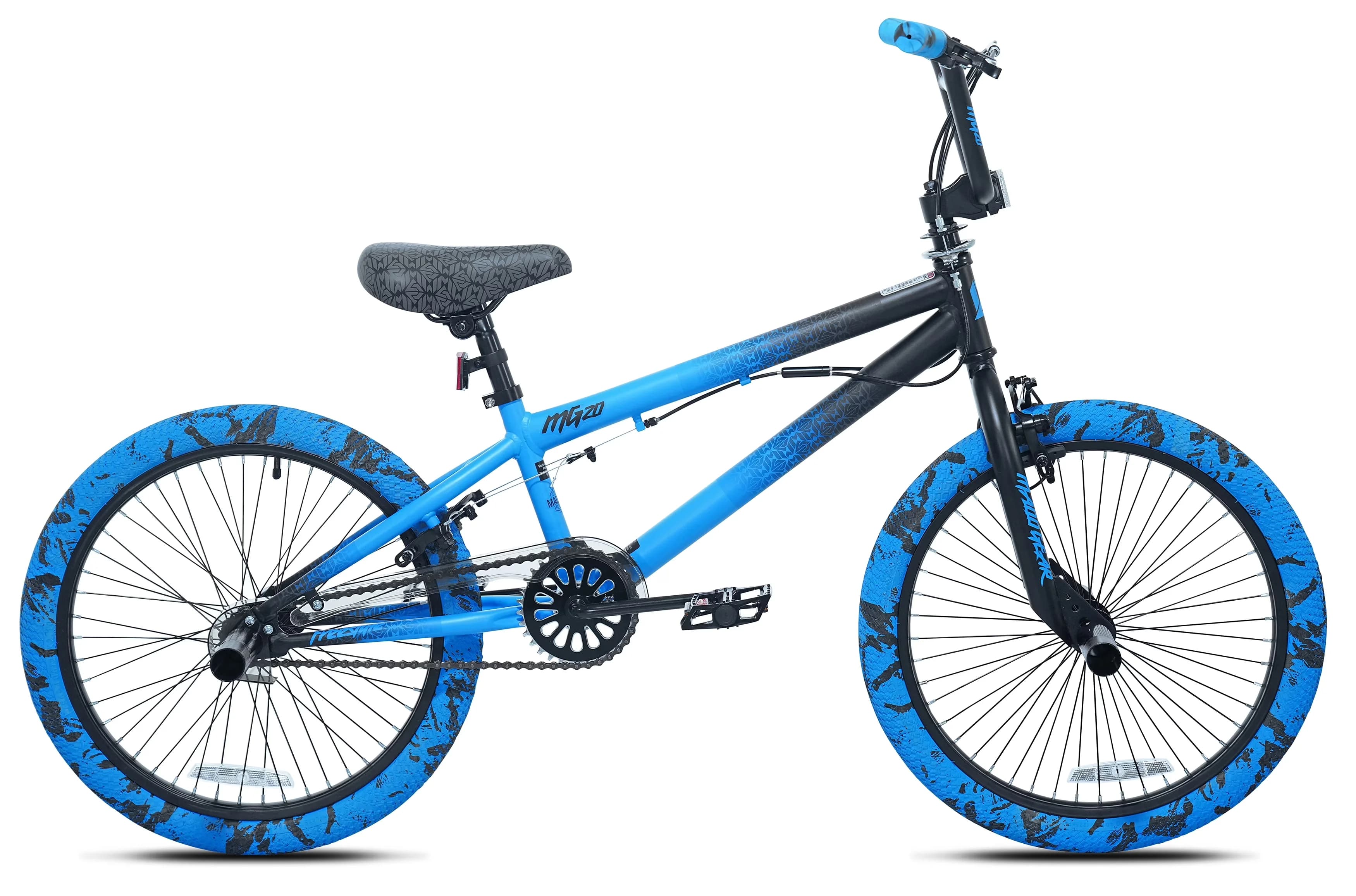 Kids Bike Durable with Adjustable Seat Height, Front & Rear Pegs included - Black Model 192384