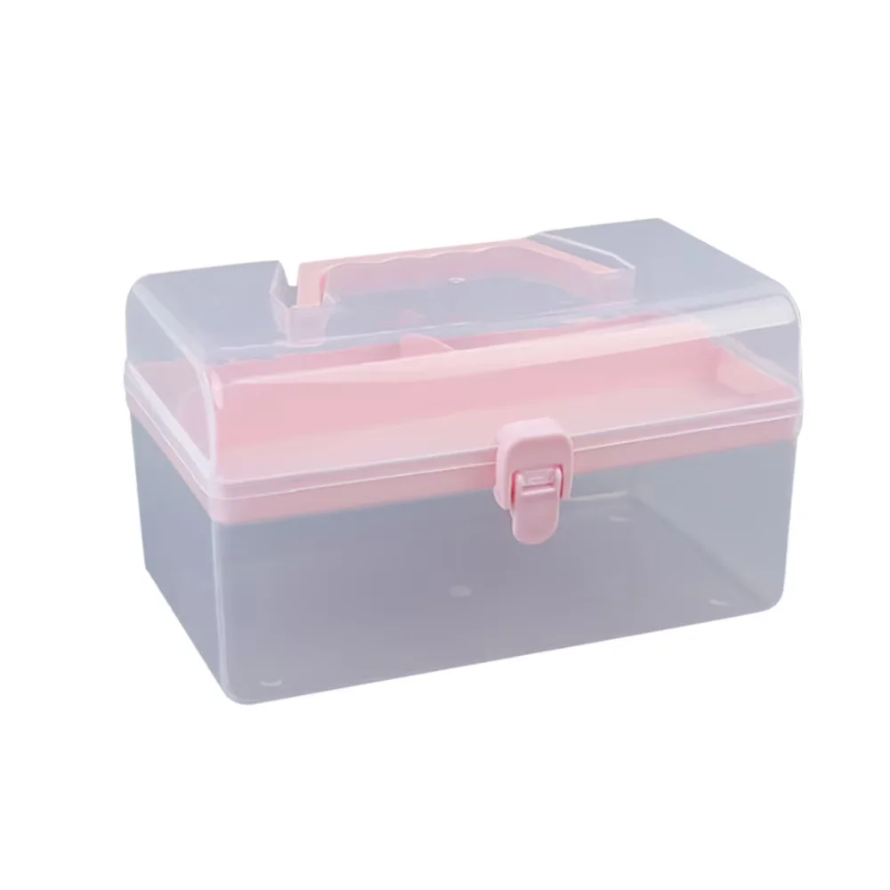 Premium Garage Storage Supply with Carrying Handles, Plastic Container, Pink - Plastic Pink Model 661869