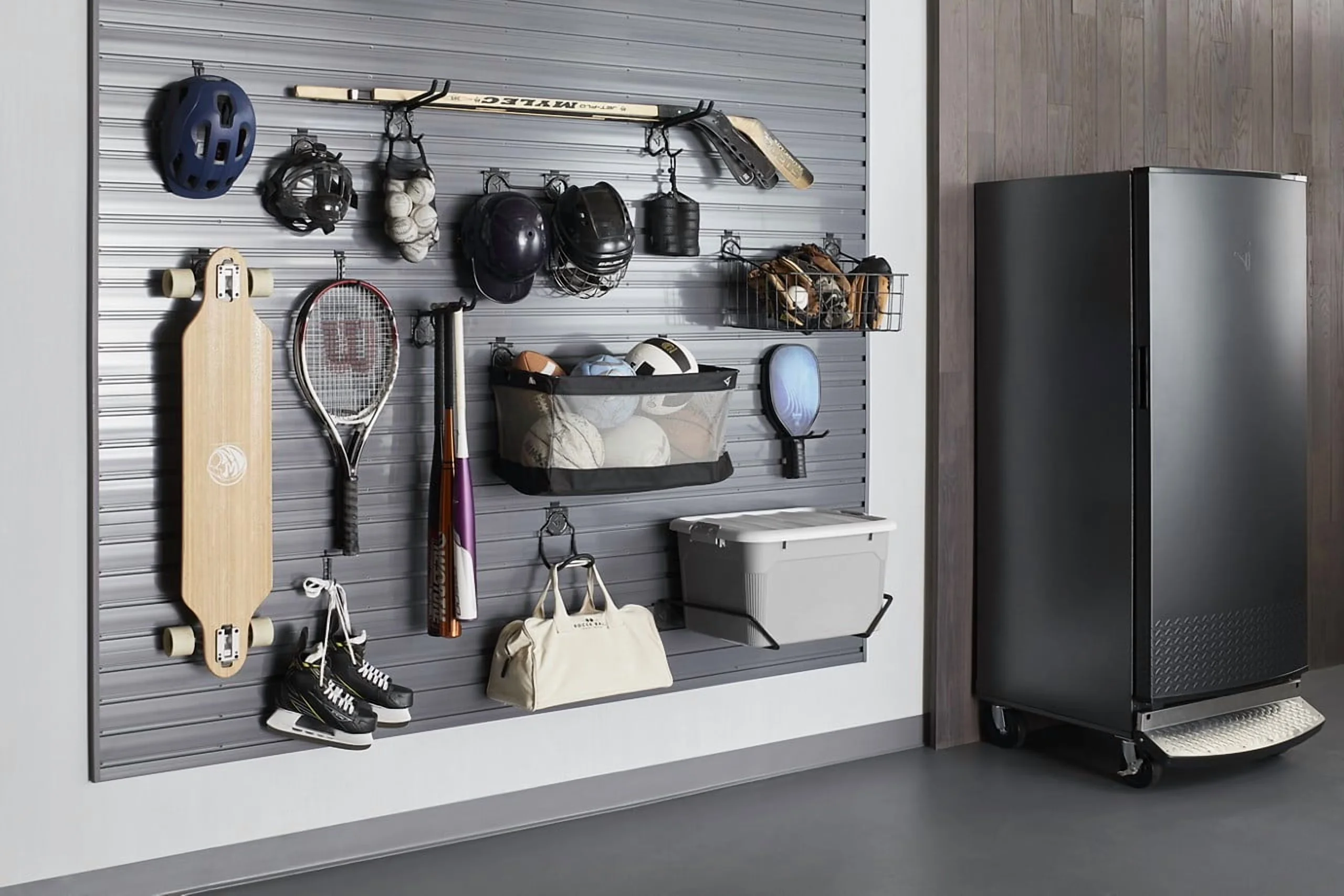 Durable Toolstorage with Storage, Classic, Holds up to 35 lbs. - Steel Gray Model 897D65