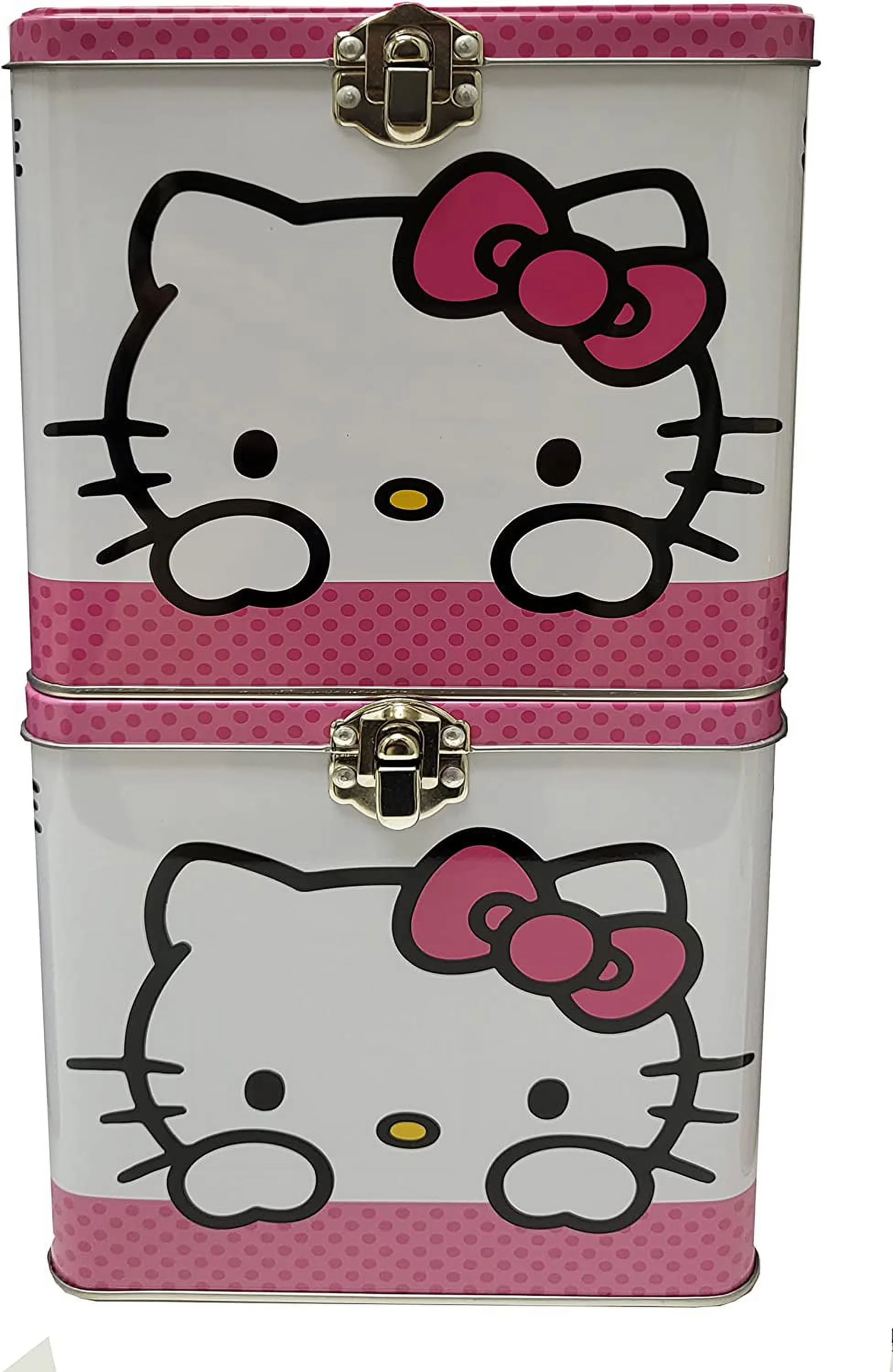 Durable Garage Storage Supply with Stackable, Hello Kitty, Handle - Tin Pink Model 653837