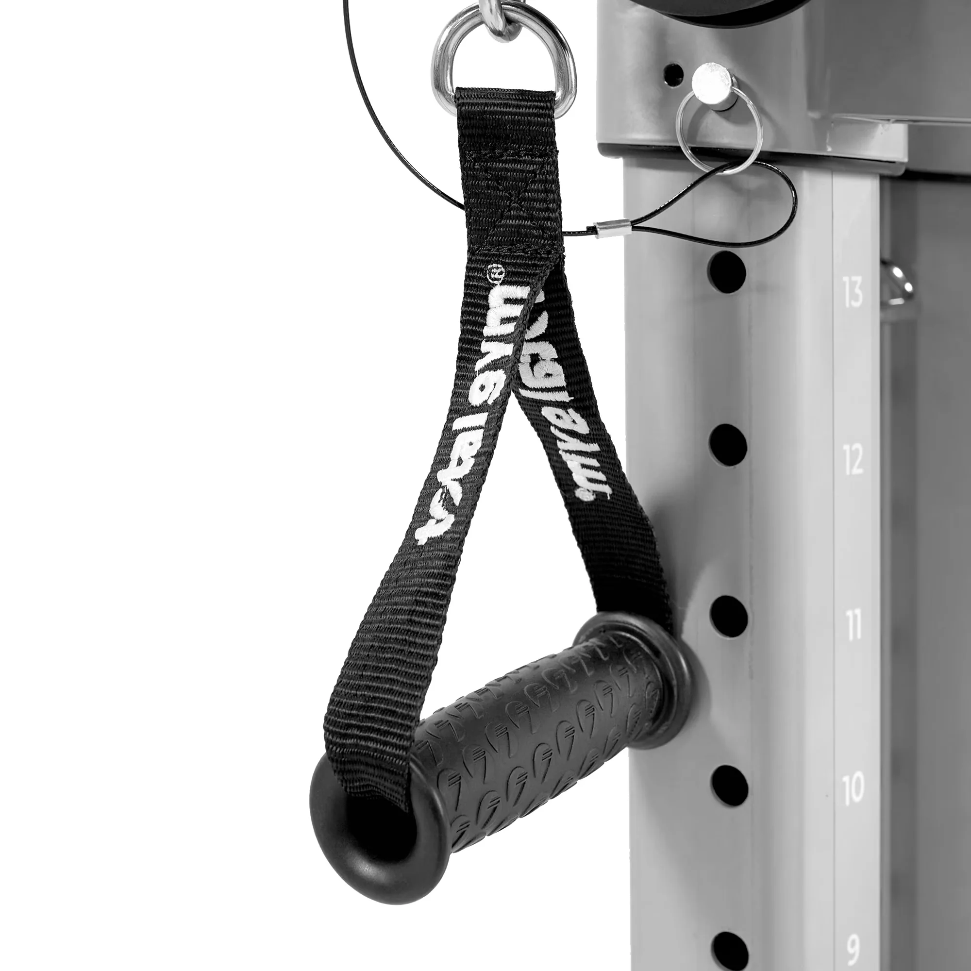 Sleek Home Gym Accessory with Heavy Duty, Black, Nylon Strap Handles - Built to Last Model 0C411B