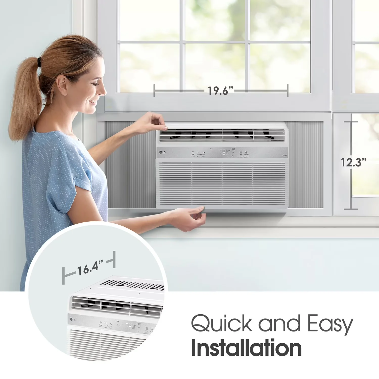 Versatile Air Conditioner with 8000 BTU, 115V, White - Window for Home and Office Model B19AF5