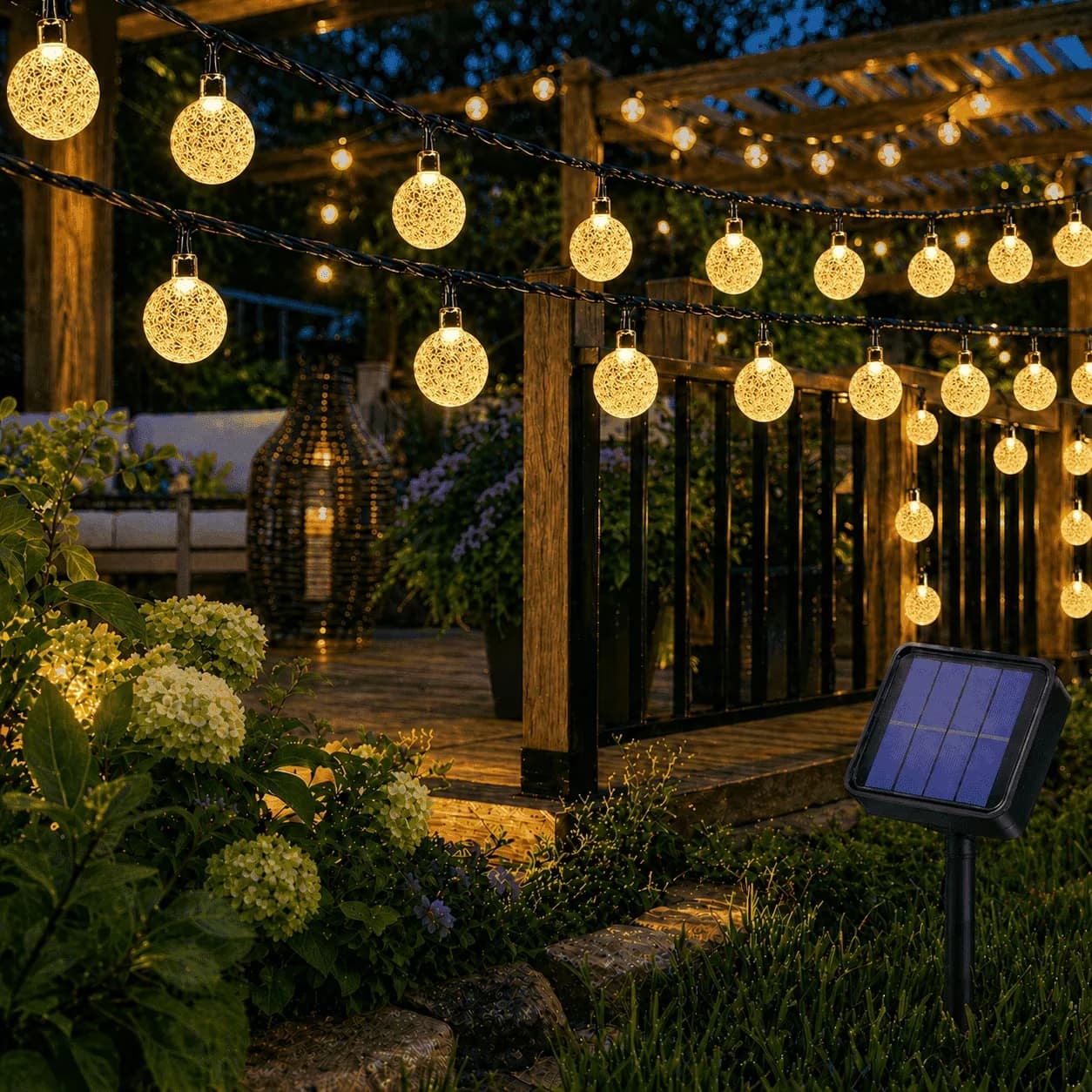 Durable Novelty Light with LED, Solar, Waterproof - White for Patio, Garden Model 0FF783