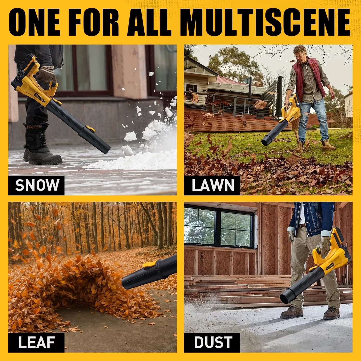 Durable Leaf Blower with Battery, 20V, Delivers a powerful 600 CFM airflow. - Model 81C8F5